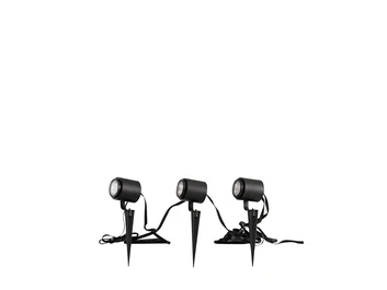 Nymo Smart LED Außen Spot w/Spike 3 pcs. Schwarz - Lindby