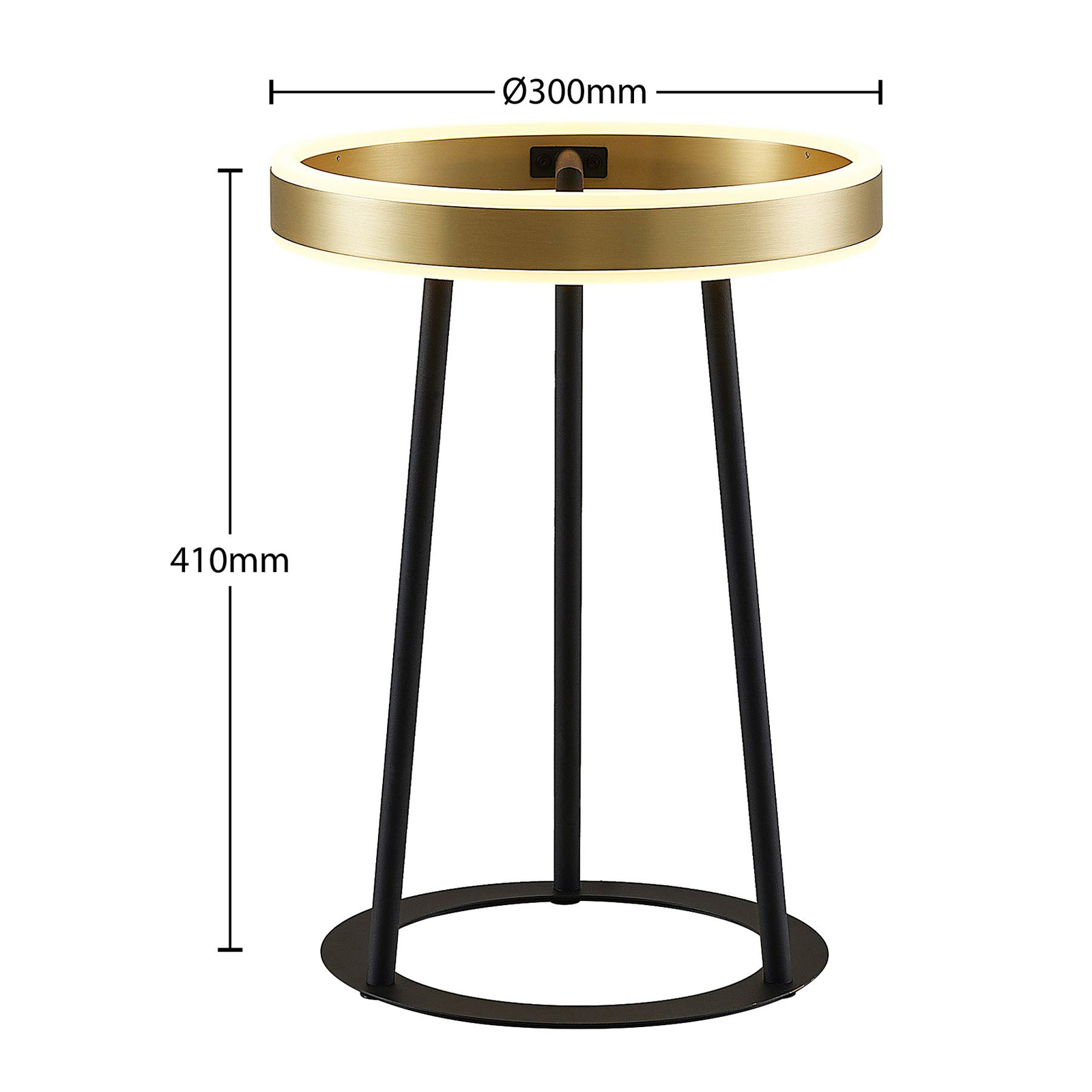 Lucande Seppe LED table lamp, brass