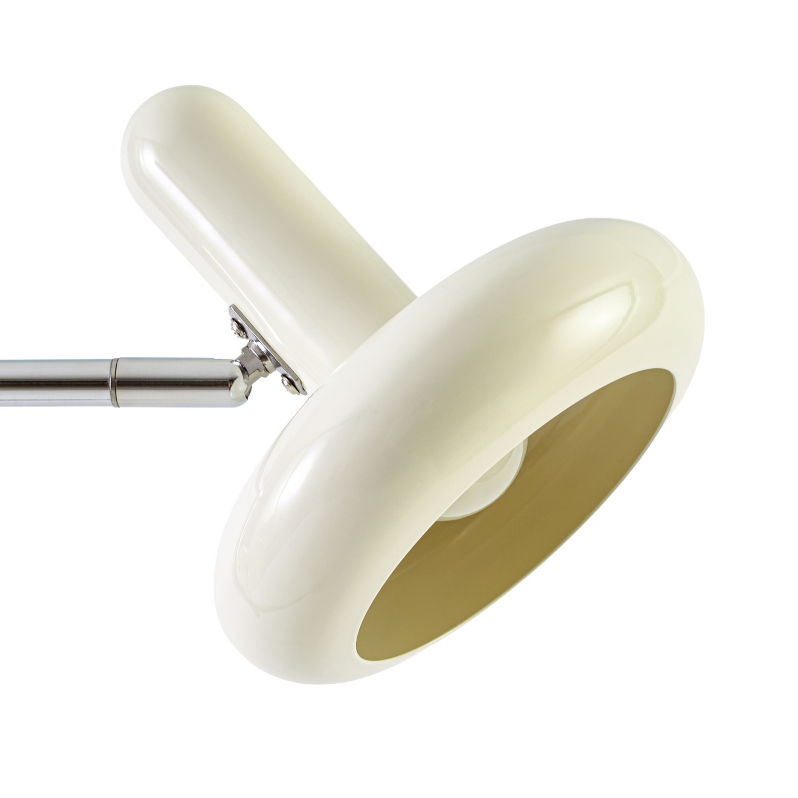 Lindby Stehleuchte Dylan, 2-flg., chrom/beige, 150 cm, E14 Lindby Stehleuchte Dylan, 2-flg., chrom/beige, 150 cm, E14