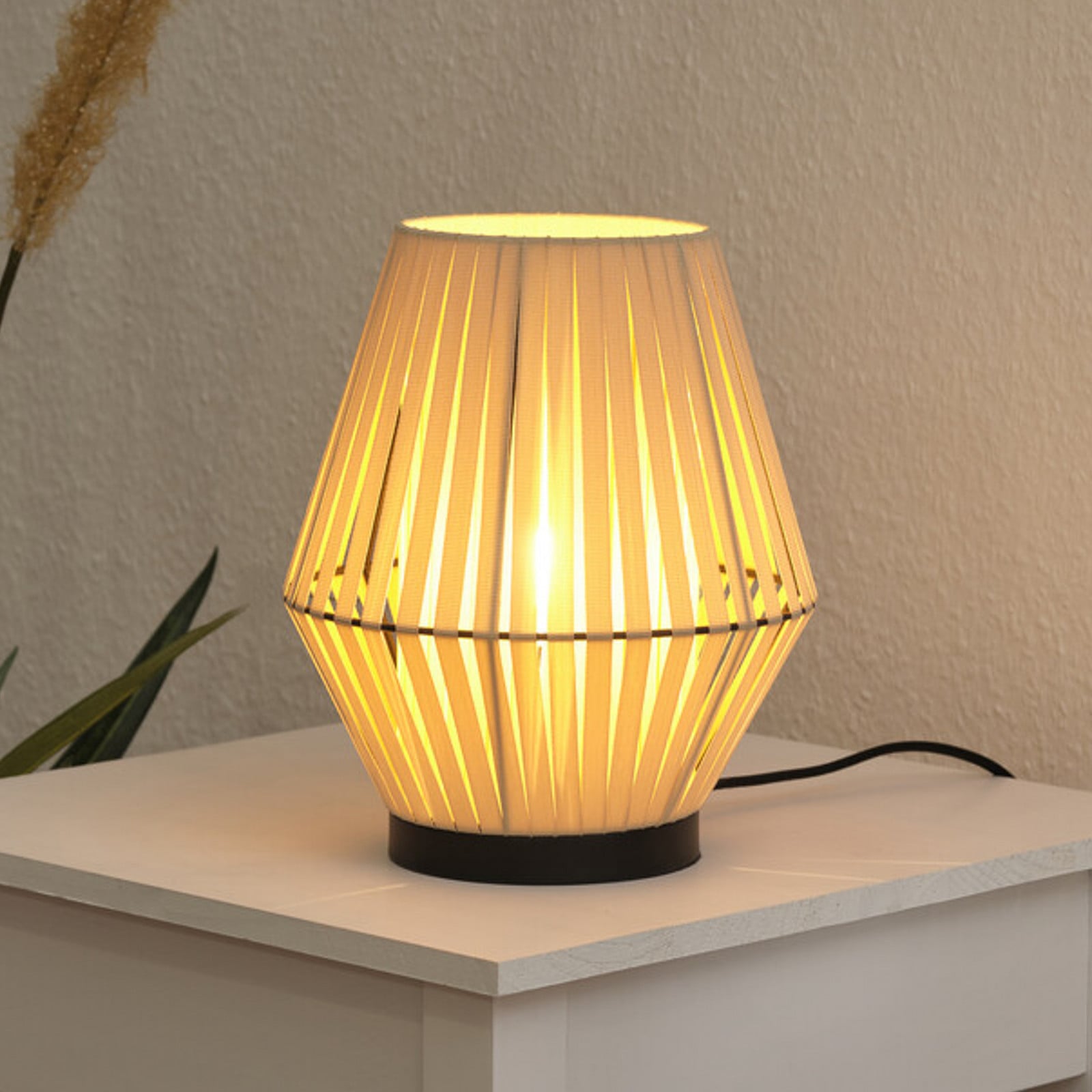 Lampa de masă OSRAM Decor Bandă bej textilă E14 - Camera de zi / sufragerie - Țesătură / Textil