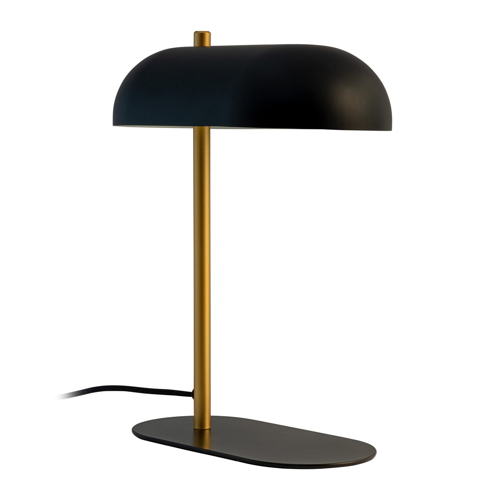 Dyberg Larsen Arch table lamp, black/brass-coloured, metal