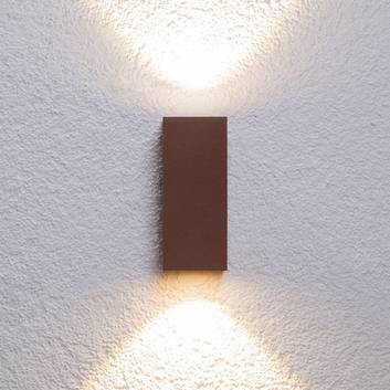 Bright  LED outdoor wall lamp Tavi rust brown