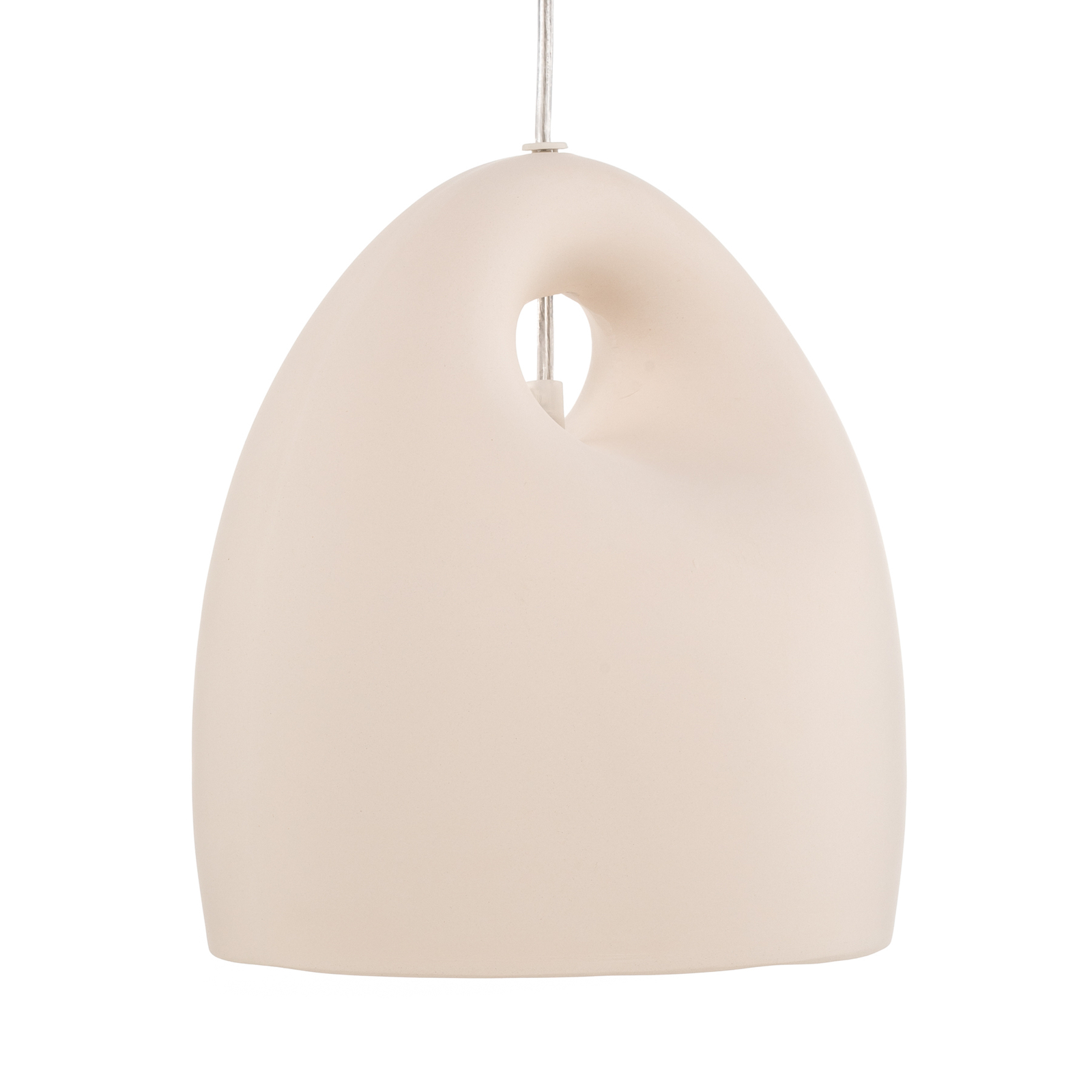 Lámpara colgante Kano con pantalla cerámica blanca