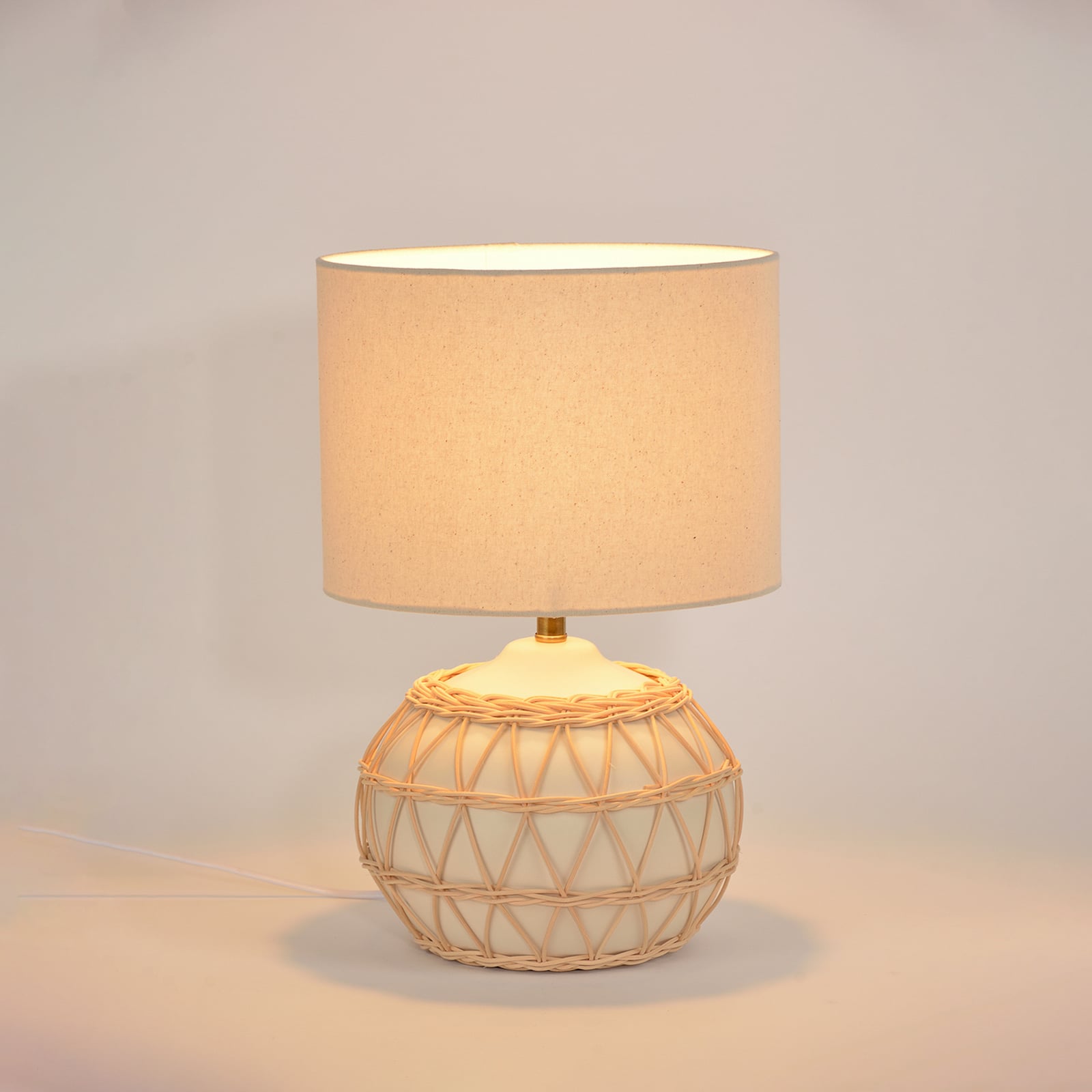 Lampa de masă Cyclades, fildeș/bej, 35 cm, in/ceramică