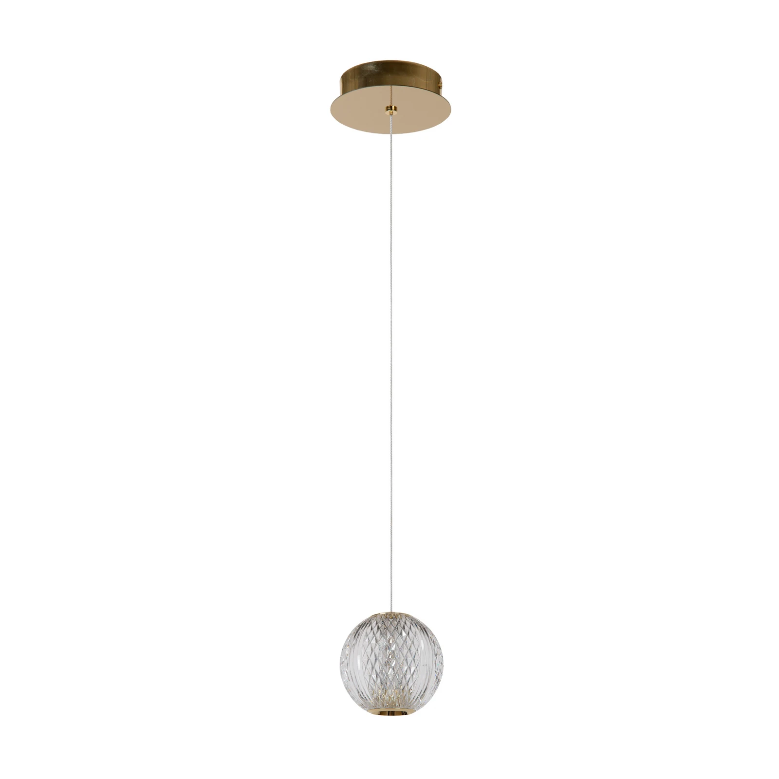 Cintra LED κρεμαστό φωτιστικό, Ø 14 cm, διάφανο/χρυσό, ακρυλικό