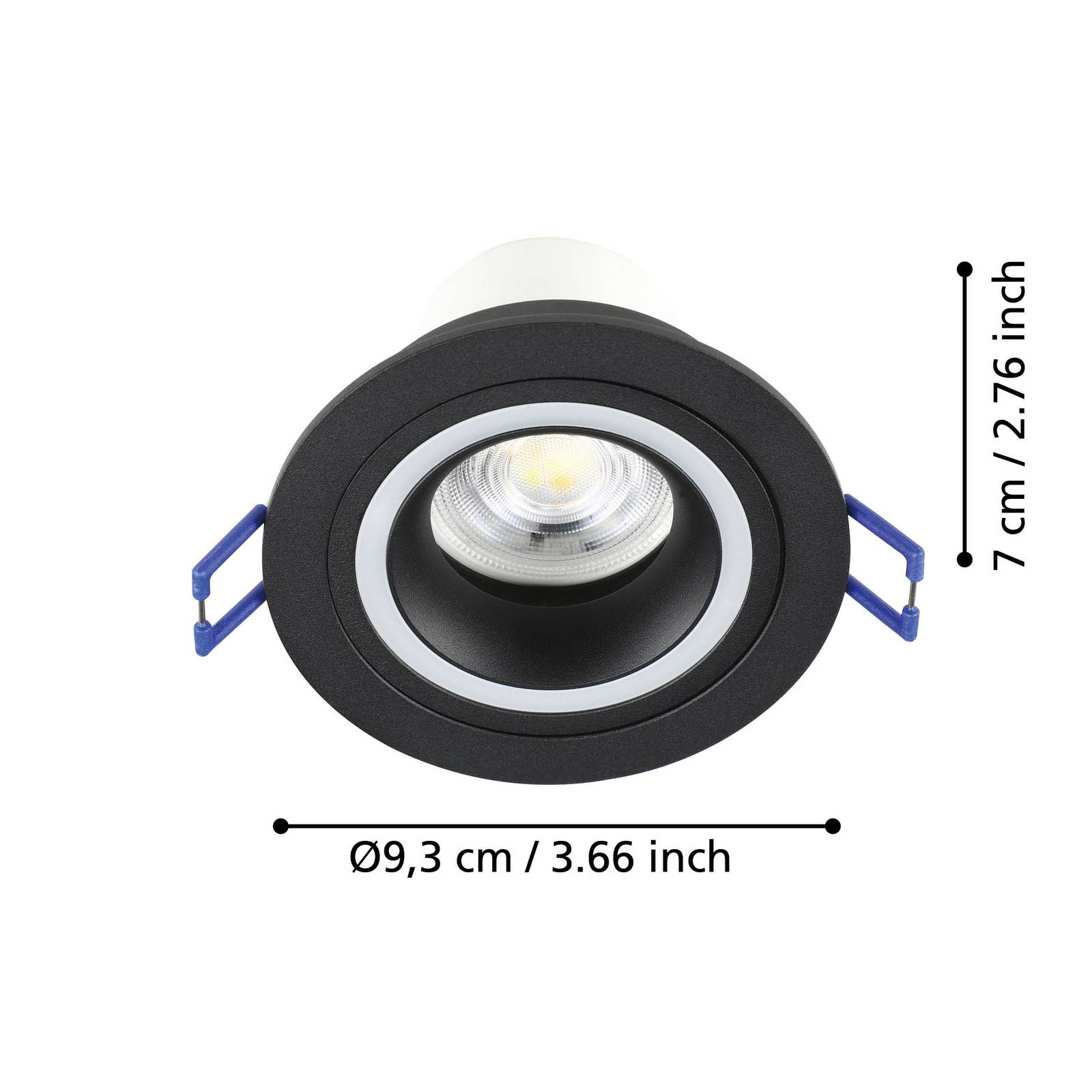 EGLO connect Inteligentna lampa LED Carosso-Z, Ø 9 cm, czarna