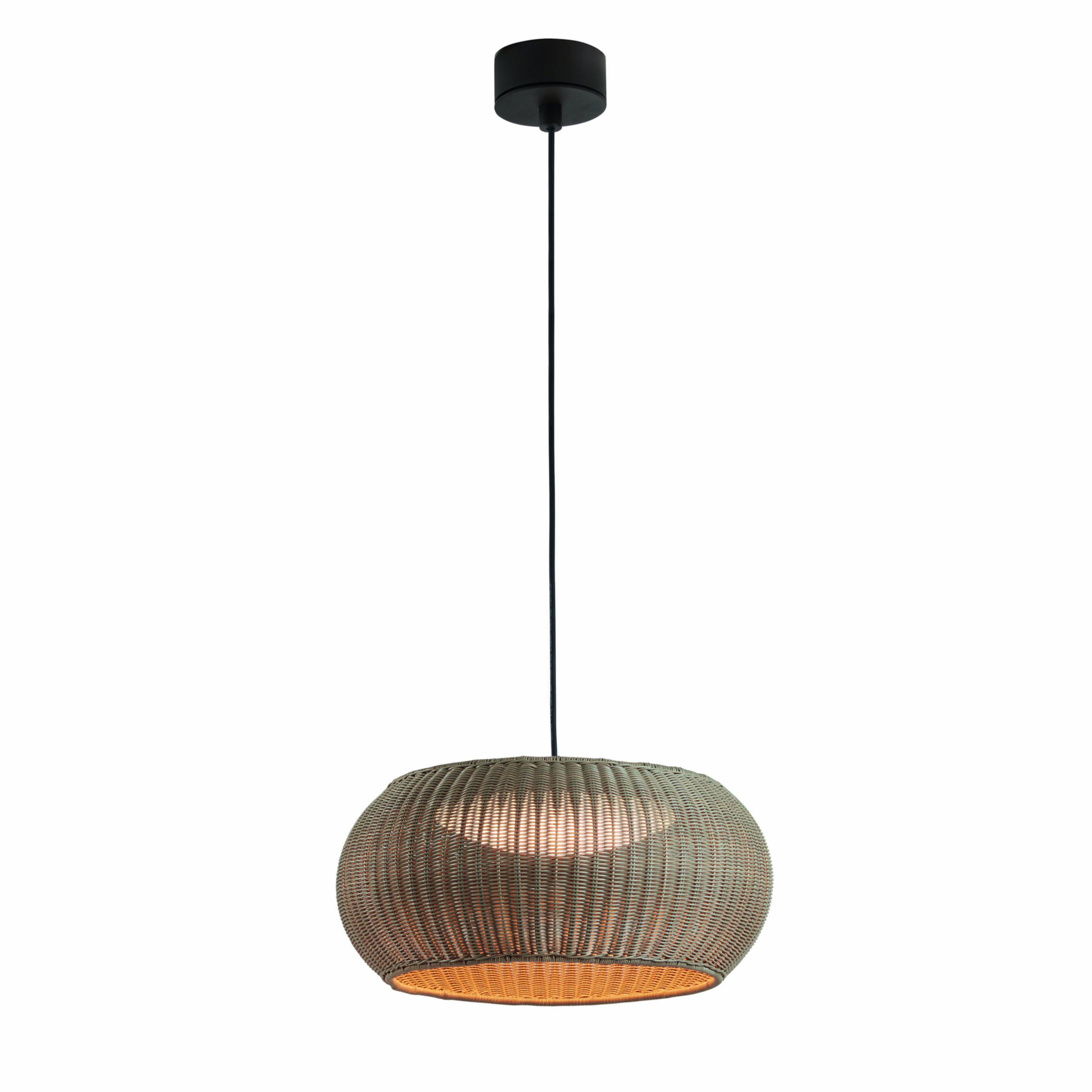 Bover LED-ulkoriippuvalaisin Perris, ruskea/ruskea, Ø 47 cm