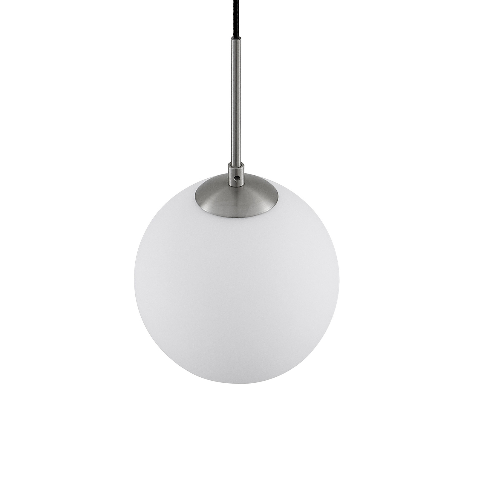 Lindby Jurian hanglamp opaal nikkel 1-lamp