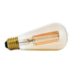 Rustic LED bulb E27 ST64 6W amber 2,200K dimmable