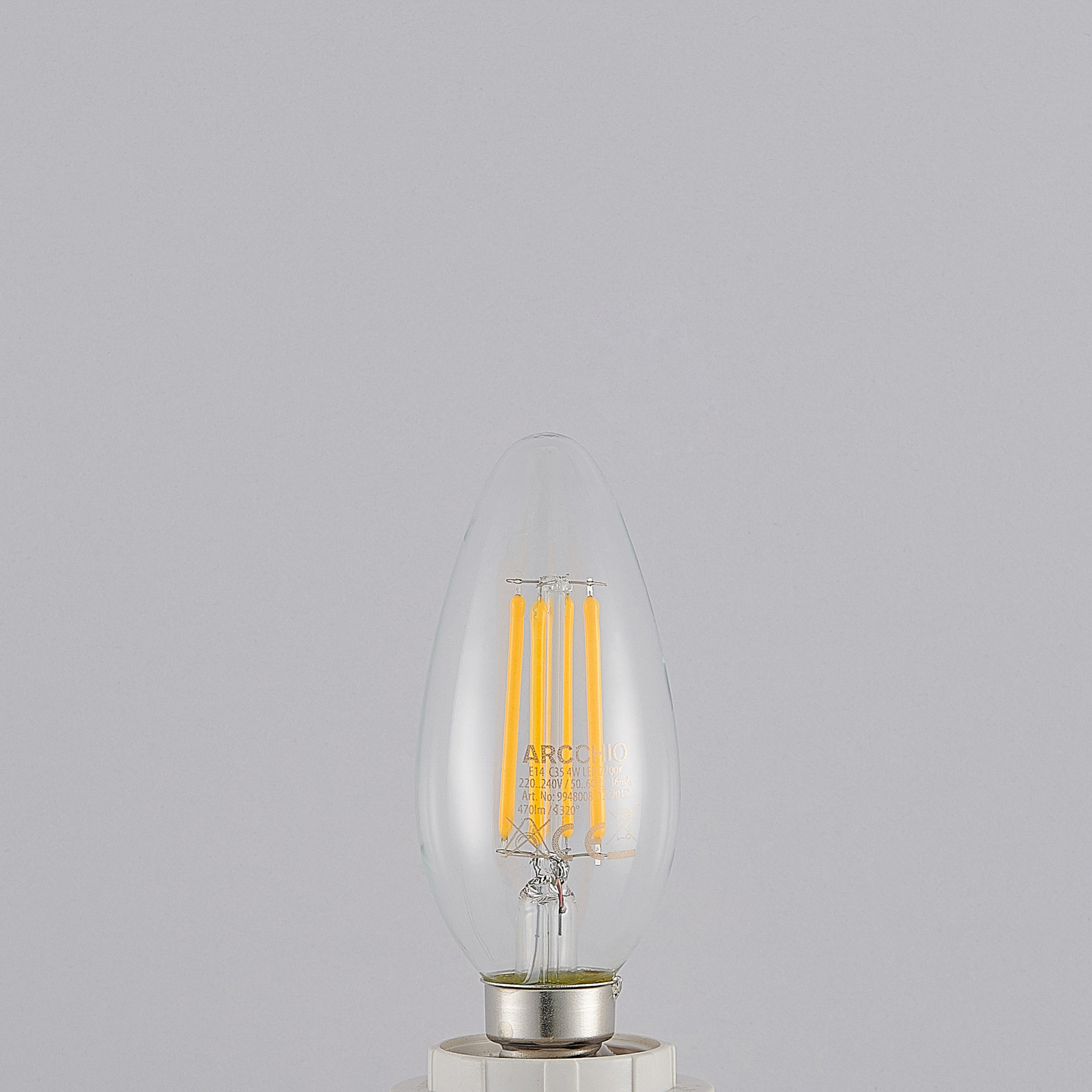 LED лампа с нажежаема жичка E14 4W 827 3-степенен димер комплект от 3