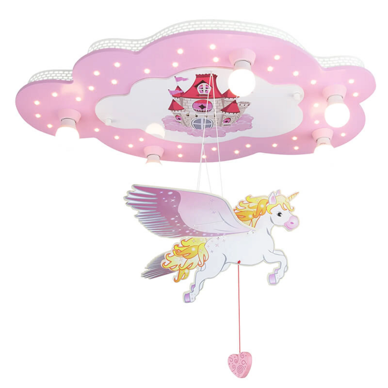 Plafonnier pour enfant Château et licorne