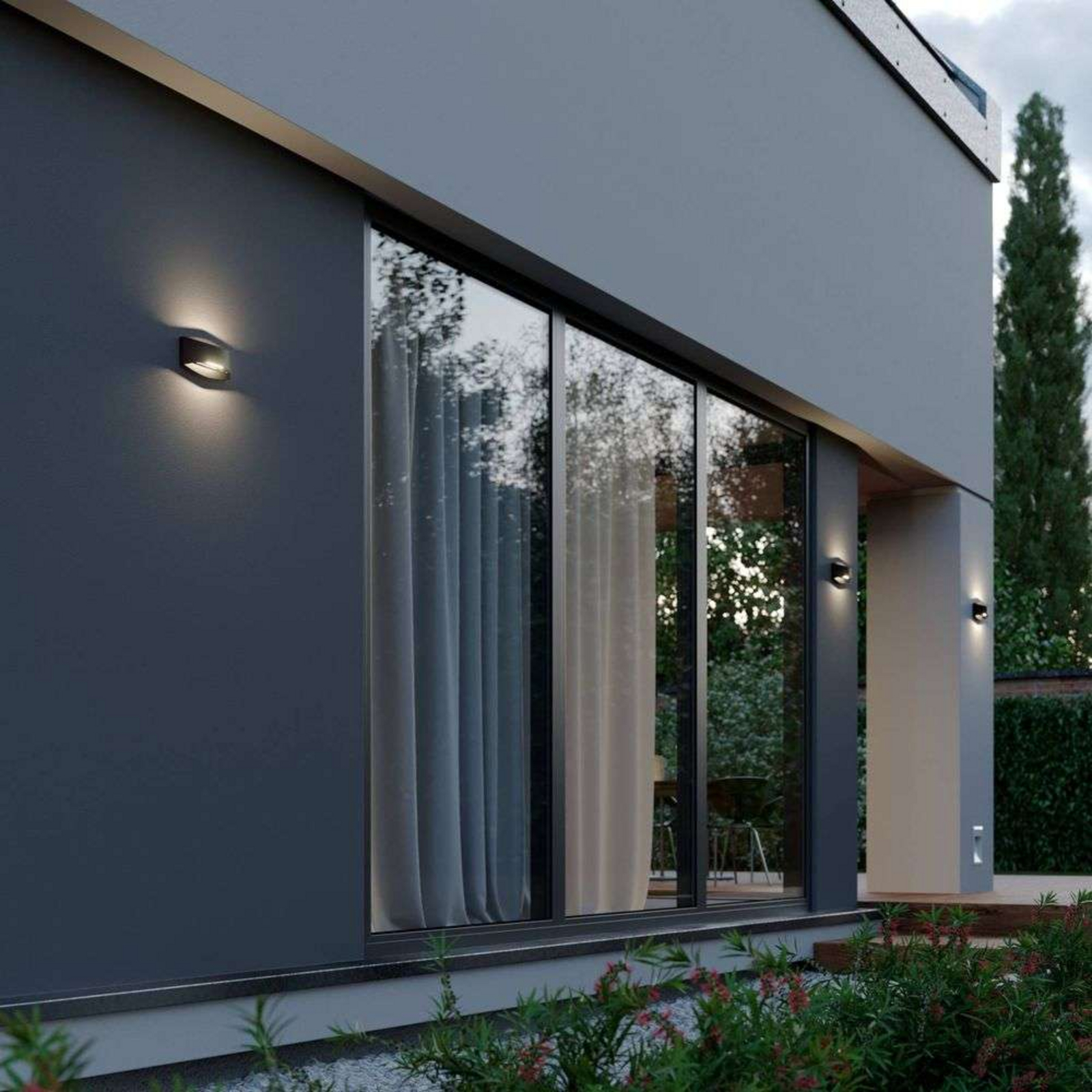 Evric LED Aplica de Exterior L20,3 Black - Lindby