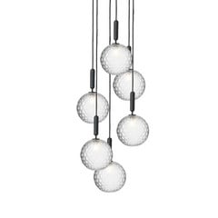 Miira 6 Kronleuchter Large Rock Grey/Optic Clear - Nuura