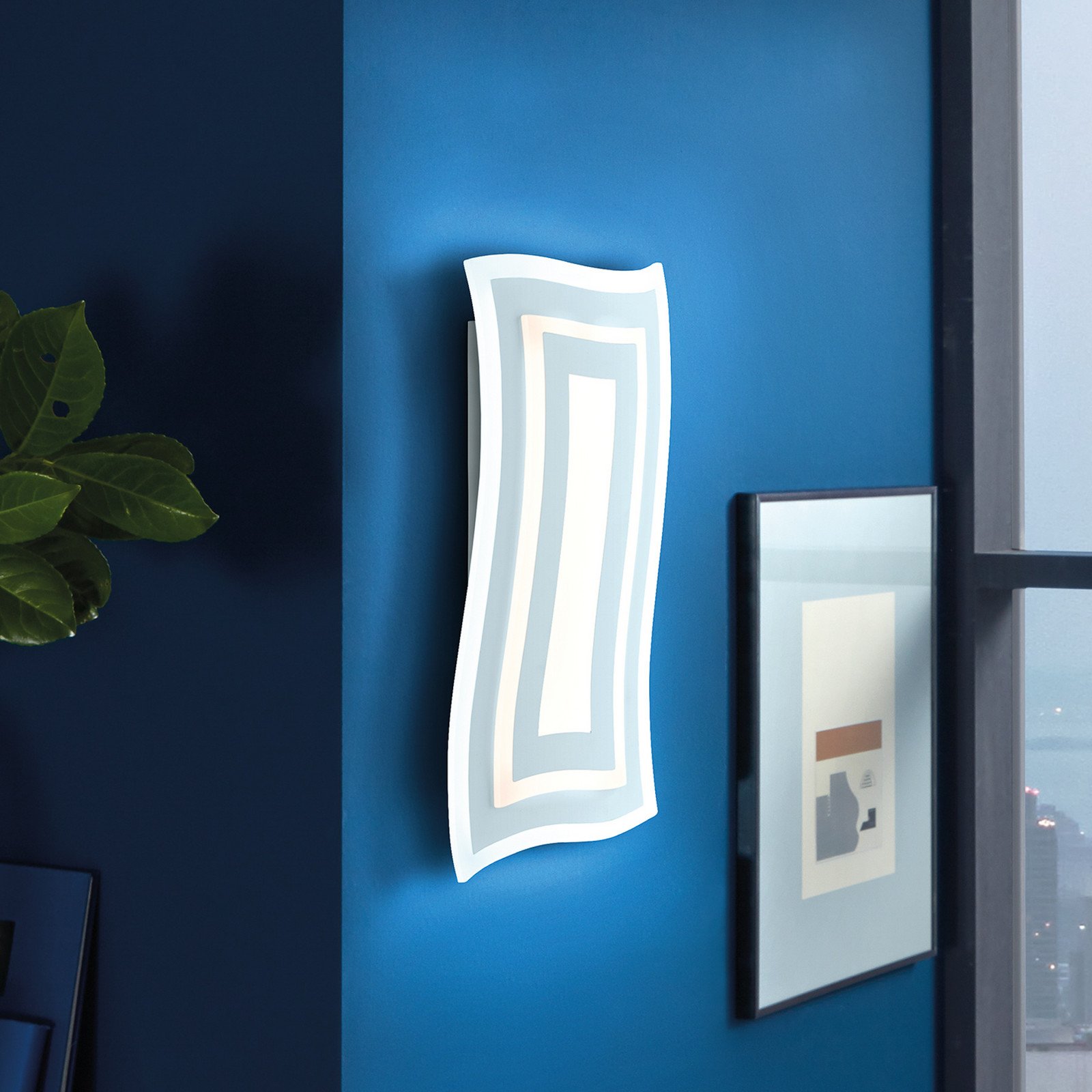 FISCHER & HONSEL Aplică cu LED Gorden alb înălțime 43 cm metal CCT - Camera de zi / sufragerie - modern