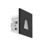 Molto Luce Lampada a incasso Wall 68R IP44 SQ, nero, CCT