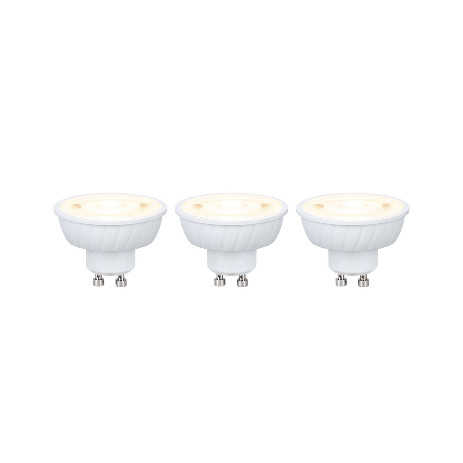 Lâmpada LED Paulmann GU10 com refletor FLAT, 4,9 W, 2 700 K, 3 unidades Lâmpada LED Paulmann GU10 com refletor FLAT, 4,9 W, 2 700 K, 3 unidades