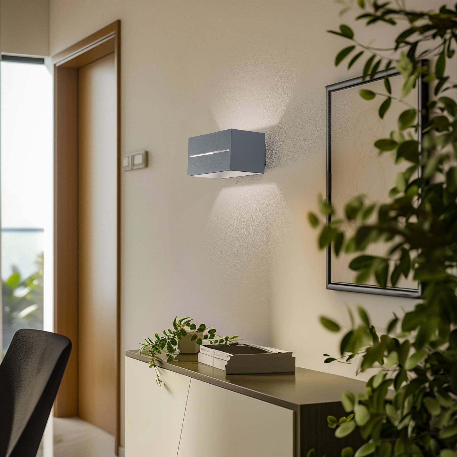Euluna Aceline kinkiet, downlight i uplight szary