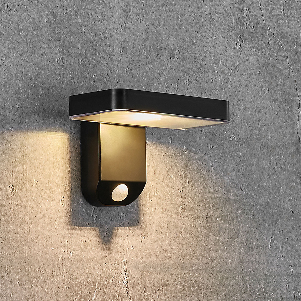 Nordlux Rica Square LED solcell vägglampa, svart från Nordlux