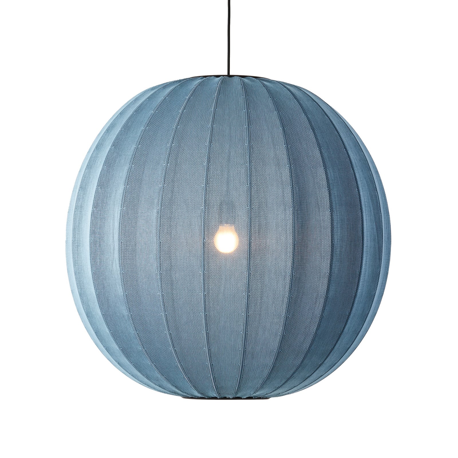 Knit-Wit 75 ronde hanglamp Blue Stone - Handgemaakt