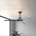 Wentylator sufitowy LED Brisa czarny/drewno DC cichy 175 cm CCT