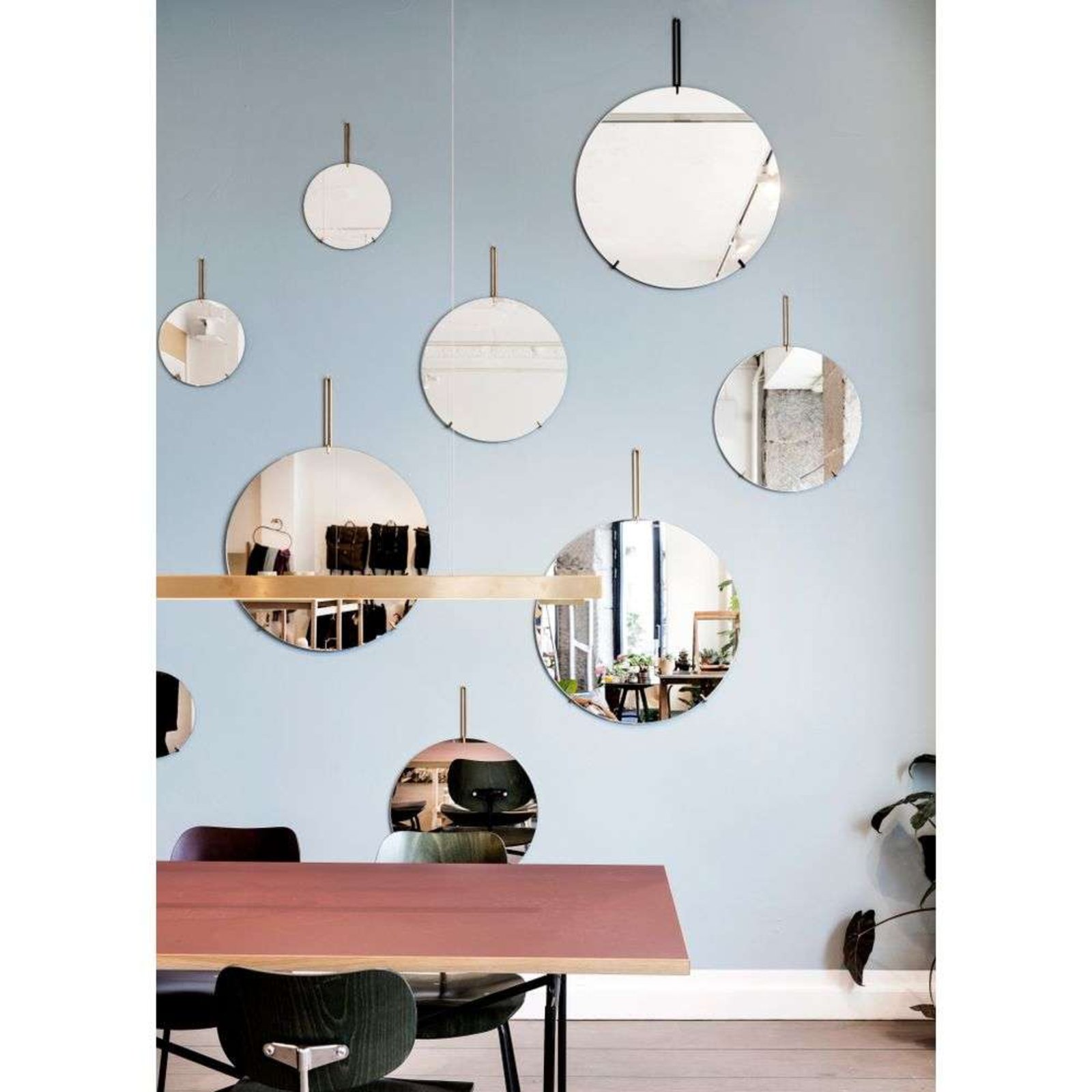 Wall Mirror Ø50 Black - Moebe