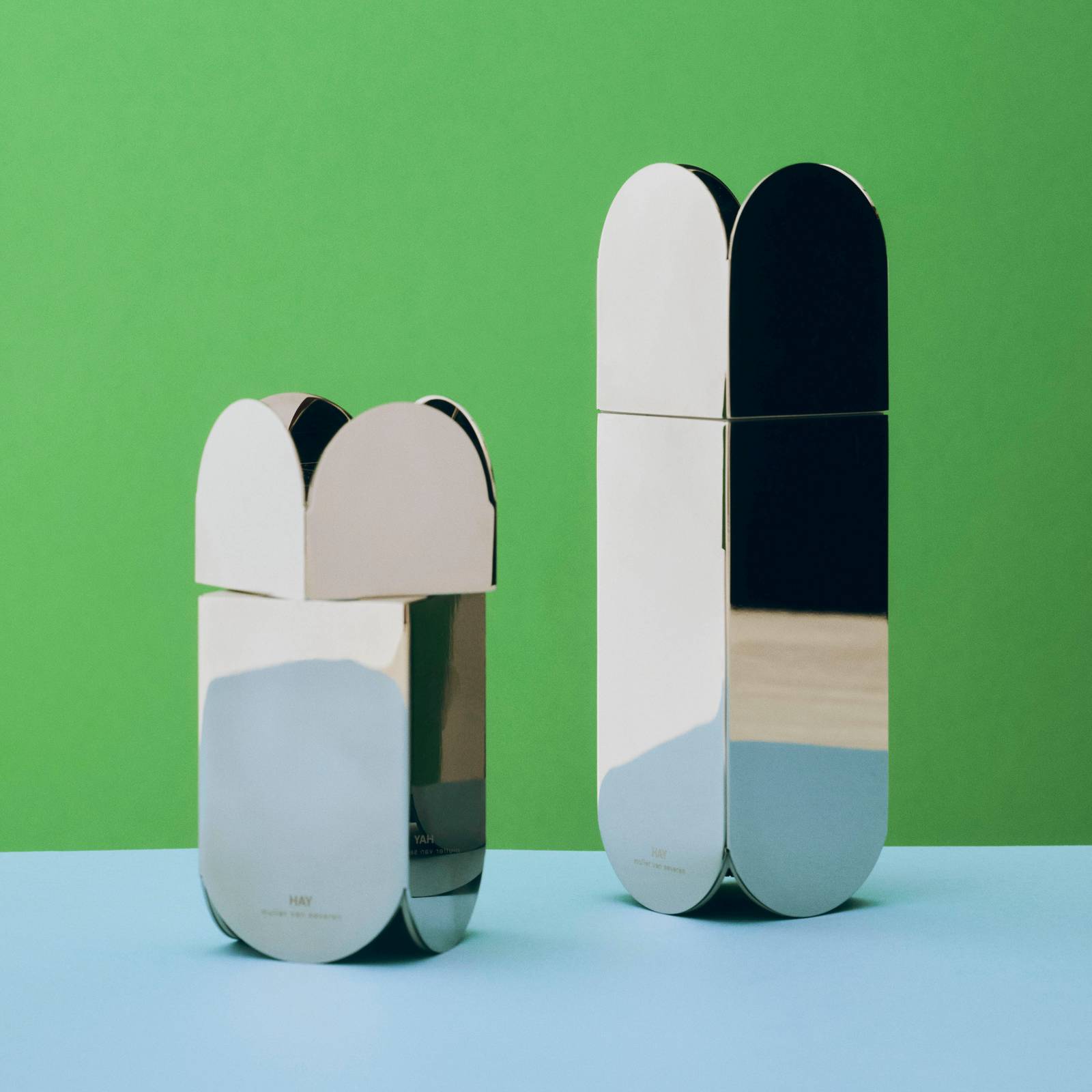 HAY Salière et poivrière Arcs, chrome, acier inoxydable, 11 cm