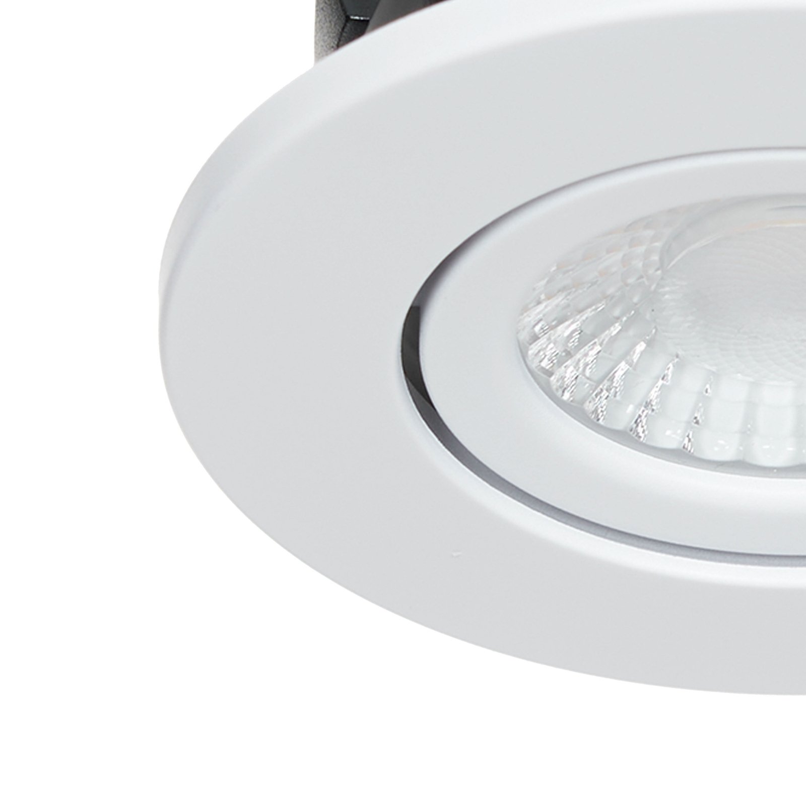 Arcchio Cyrian LED-innfellingslampe, IP65, hvit