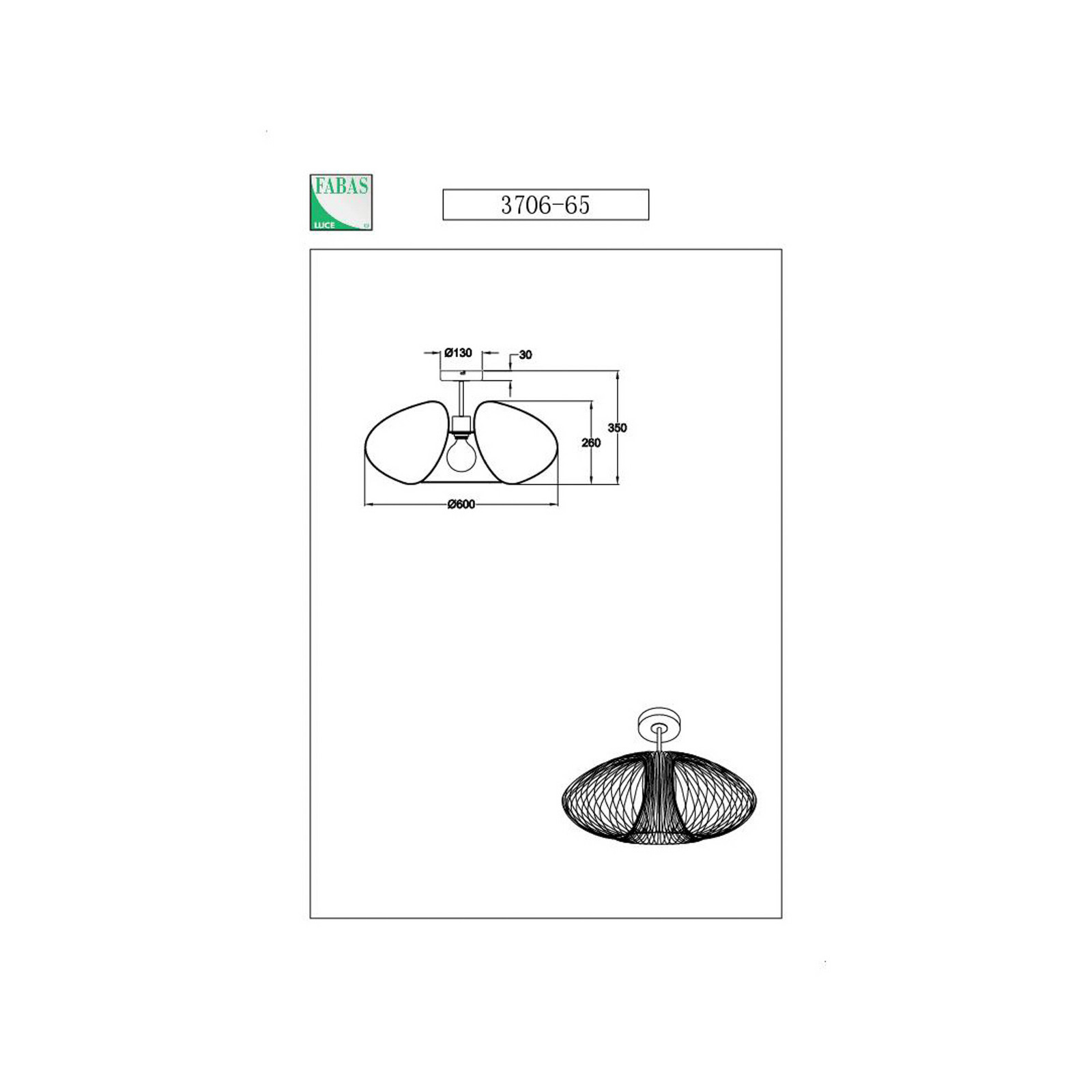 Fabas Luce Plafonieră Fassa finisaj auriu mat Ø 60 cm metal - Camera de zi / sufragerie - modern - aur nobil mat