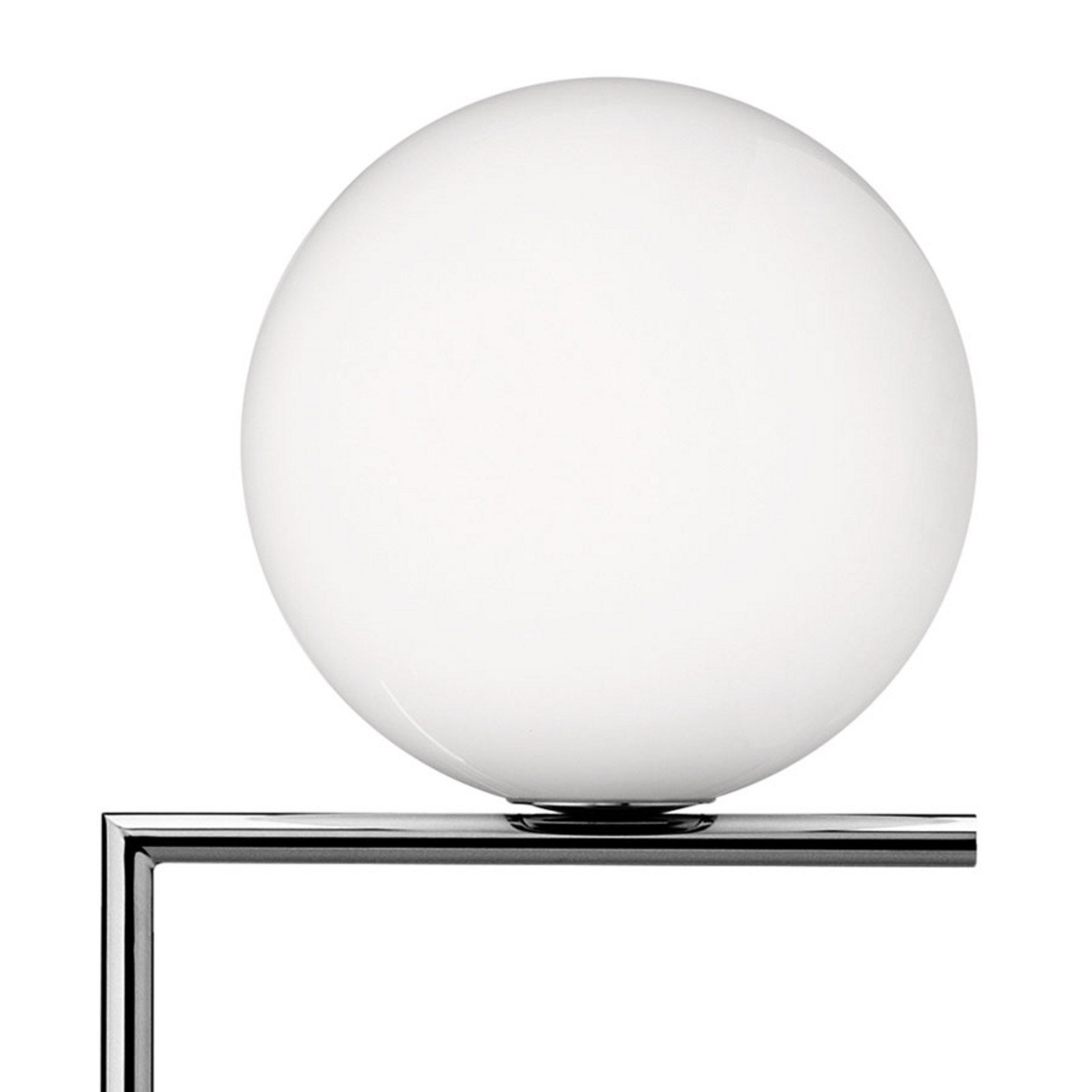 FLOS IC F1 Lampadar cromată Ø 20 cm - Camera de zi / sufragerie - Design - alb opal crom - Metal