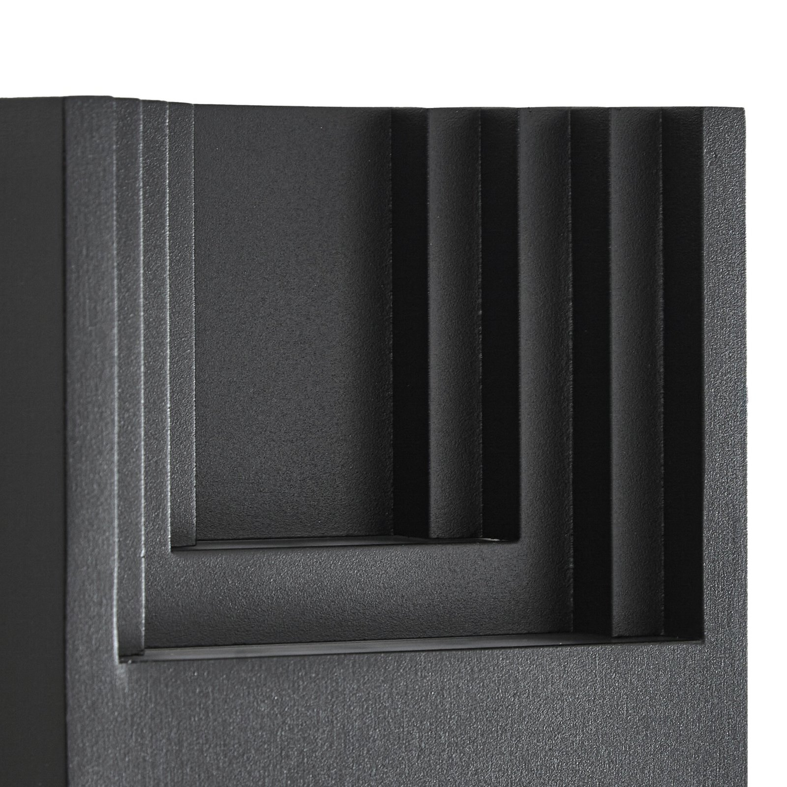 Lindby LED εξωτερικός φωτισμός τοίχου Aurali, 1 φως, μαύρο, IP65