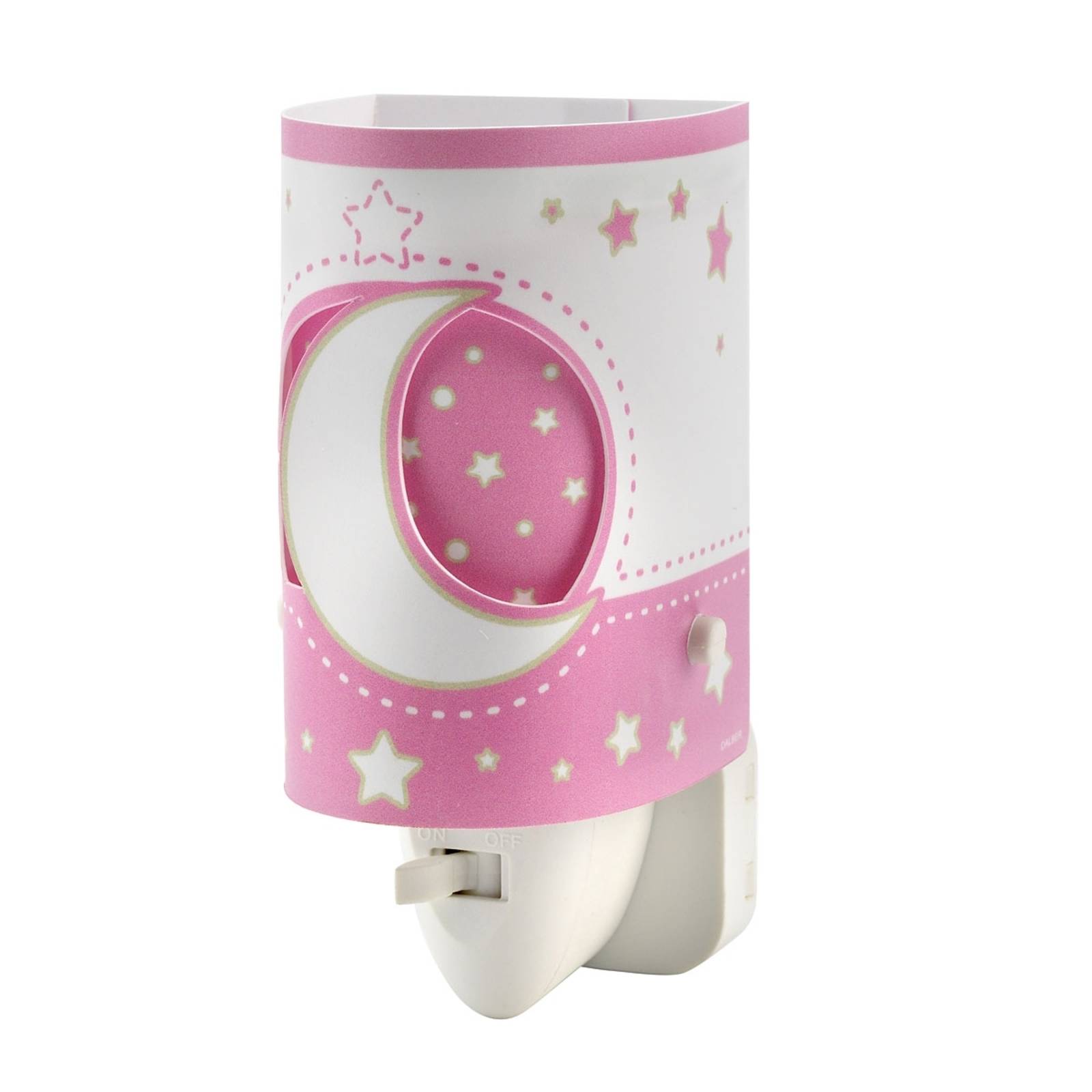 Dalber Lámpara nocturna LED Stars apta para bebés rosa - Lámpara de pared - Cuarto de los niños - blanco - Plástico