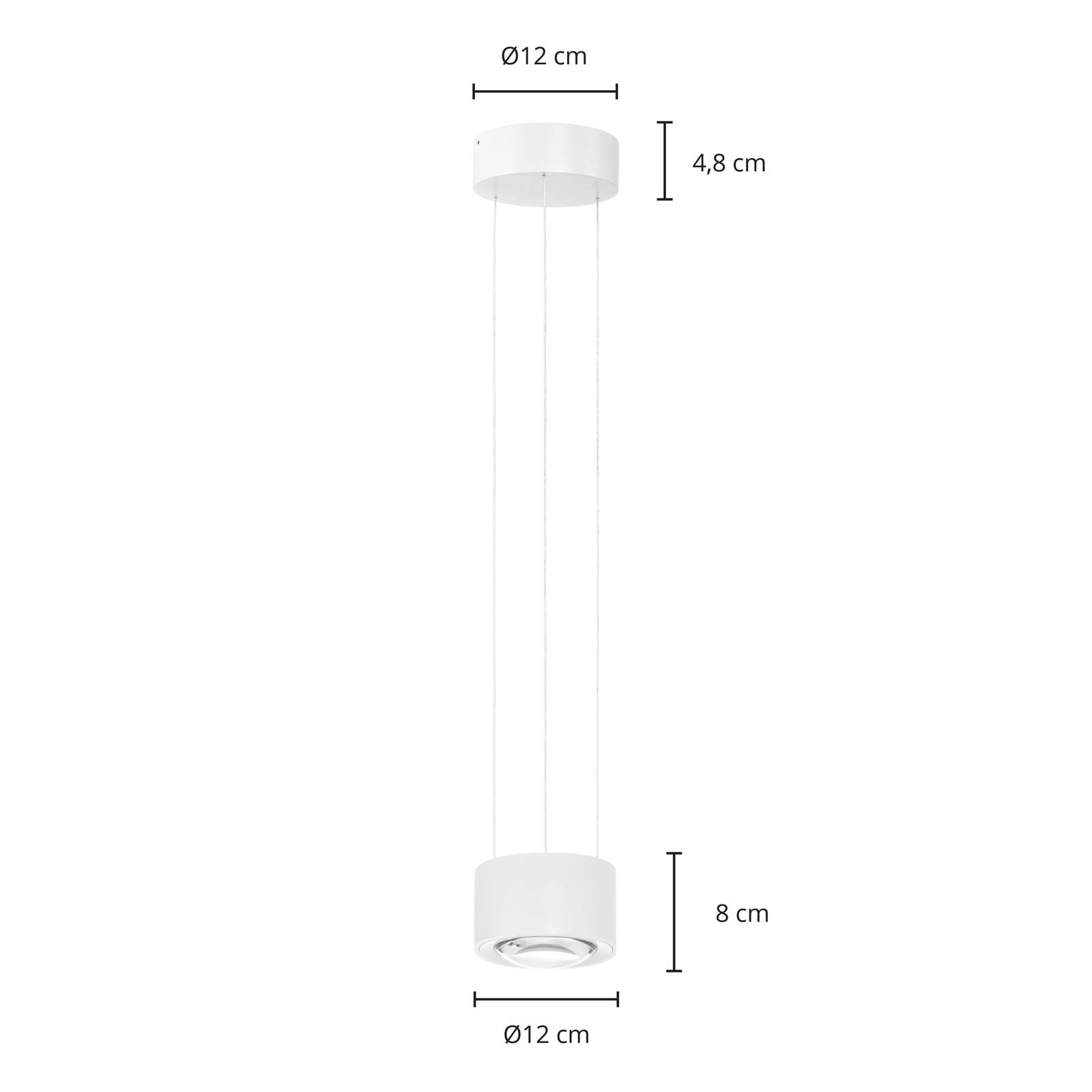 Lampa wisząca LED Arcchio Rotari, soczewka, góra/dół