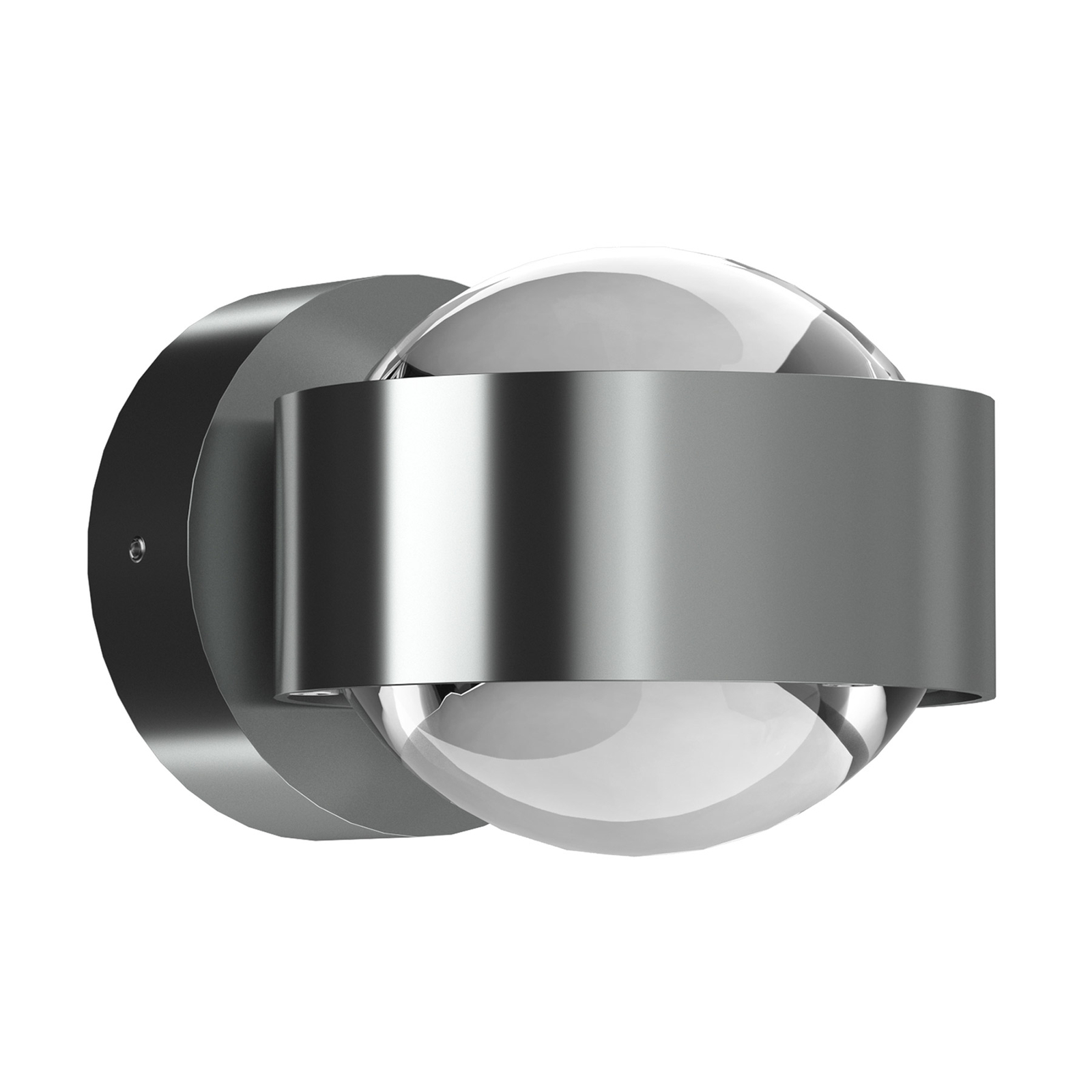 Puk Mini Wall LED 2x8W Šošovky číre, matný chróm