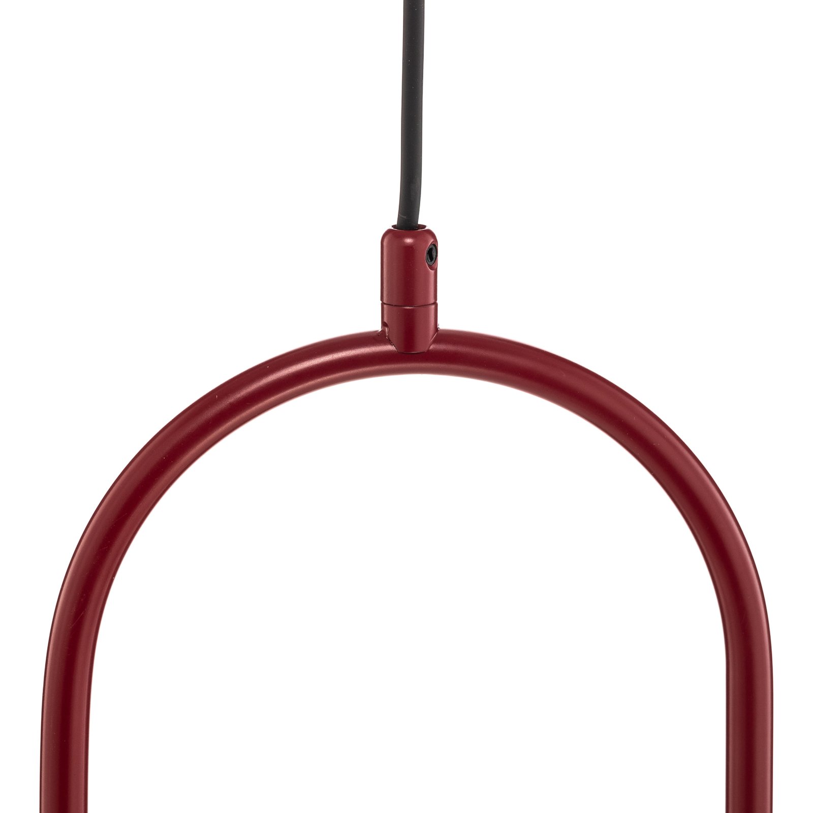 Dione pendant light, 1-bulb, wine red/white