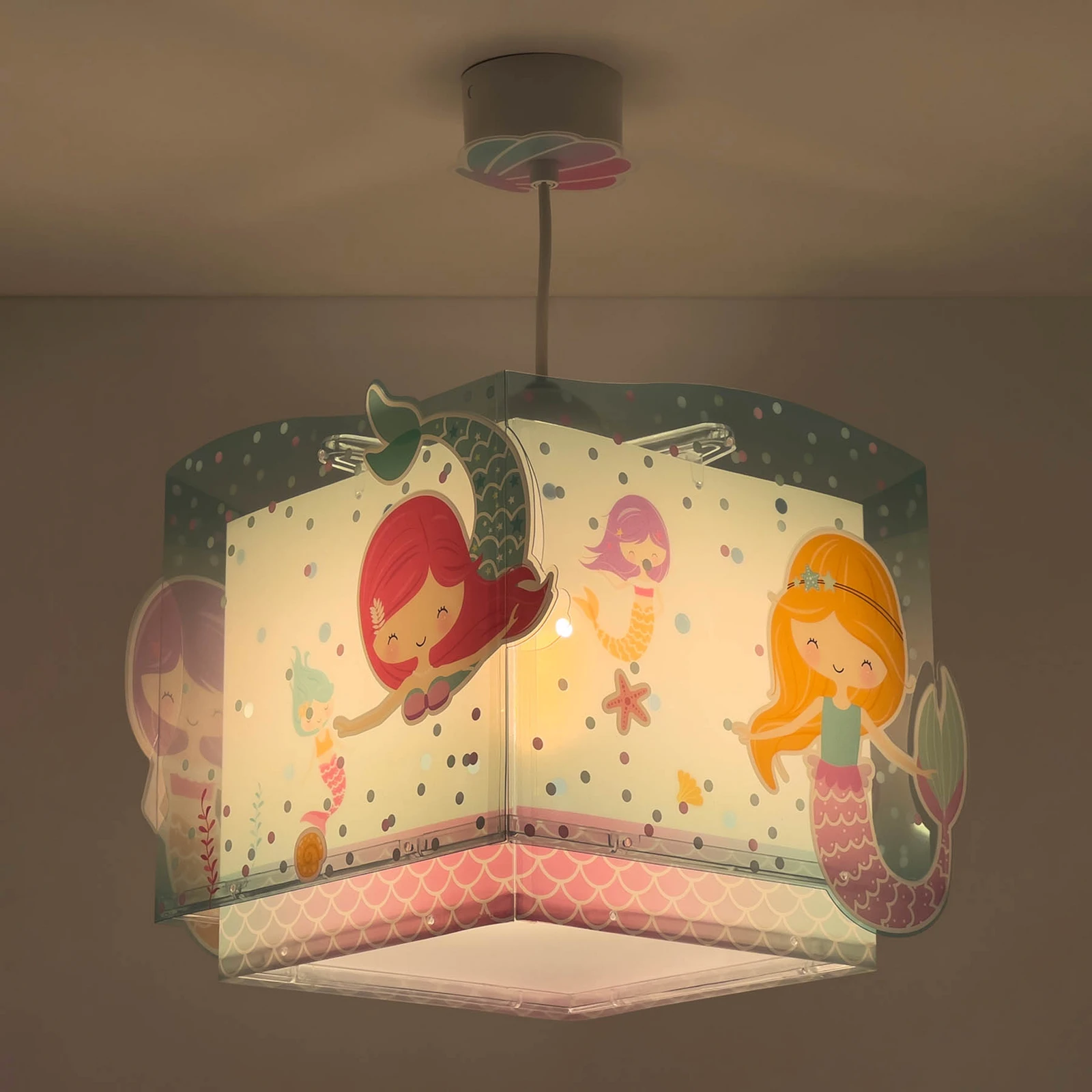 Dalber Hängelampe MERMAID, türkis/weiß