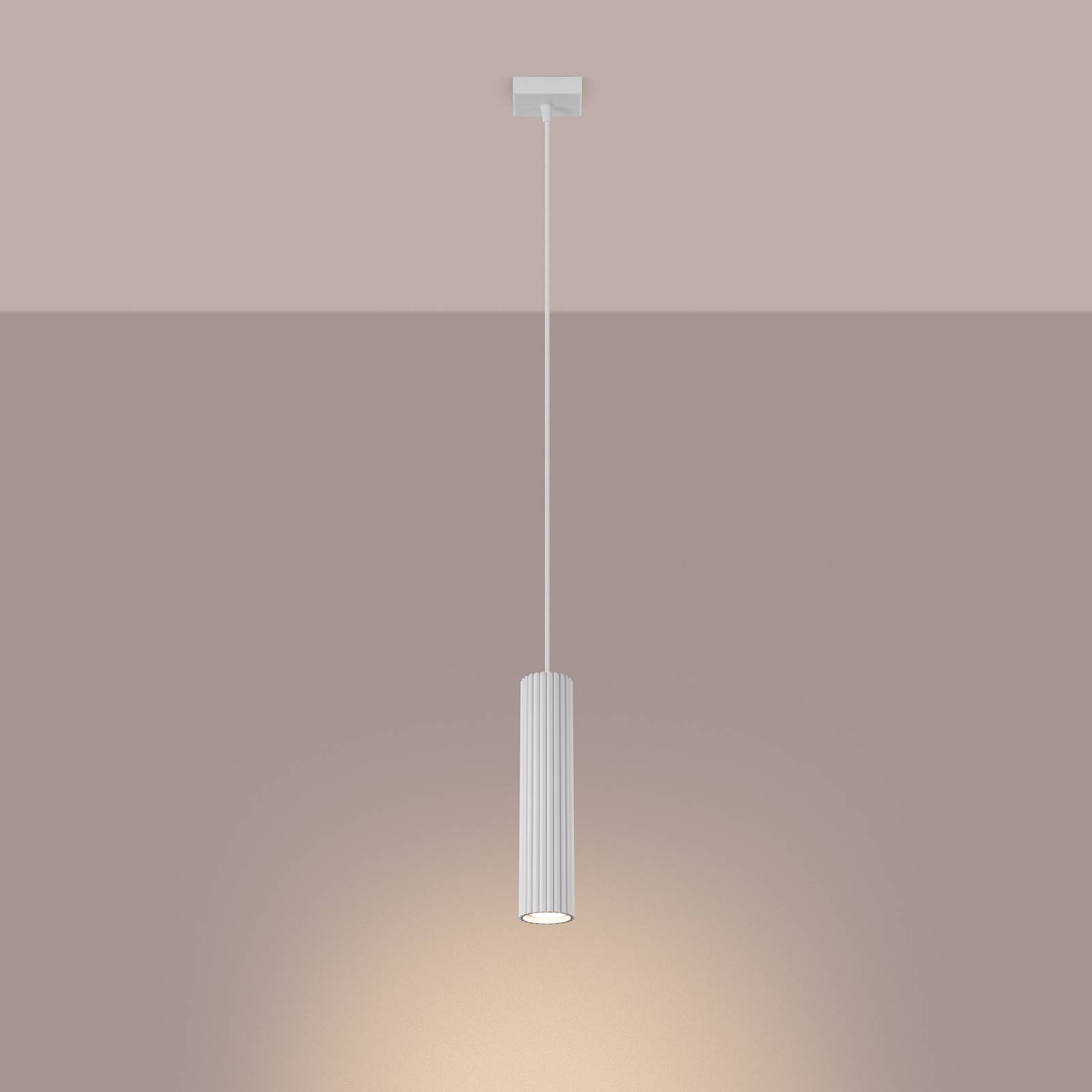 Lampa wisząca Carbon, biała, Ø 6 cm, aluminium