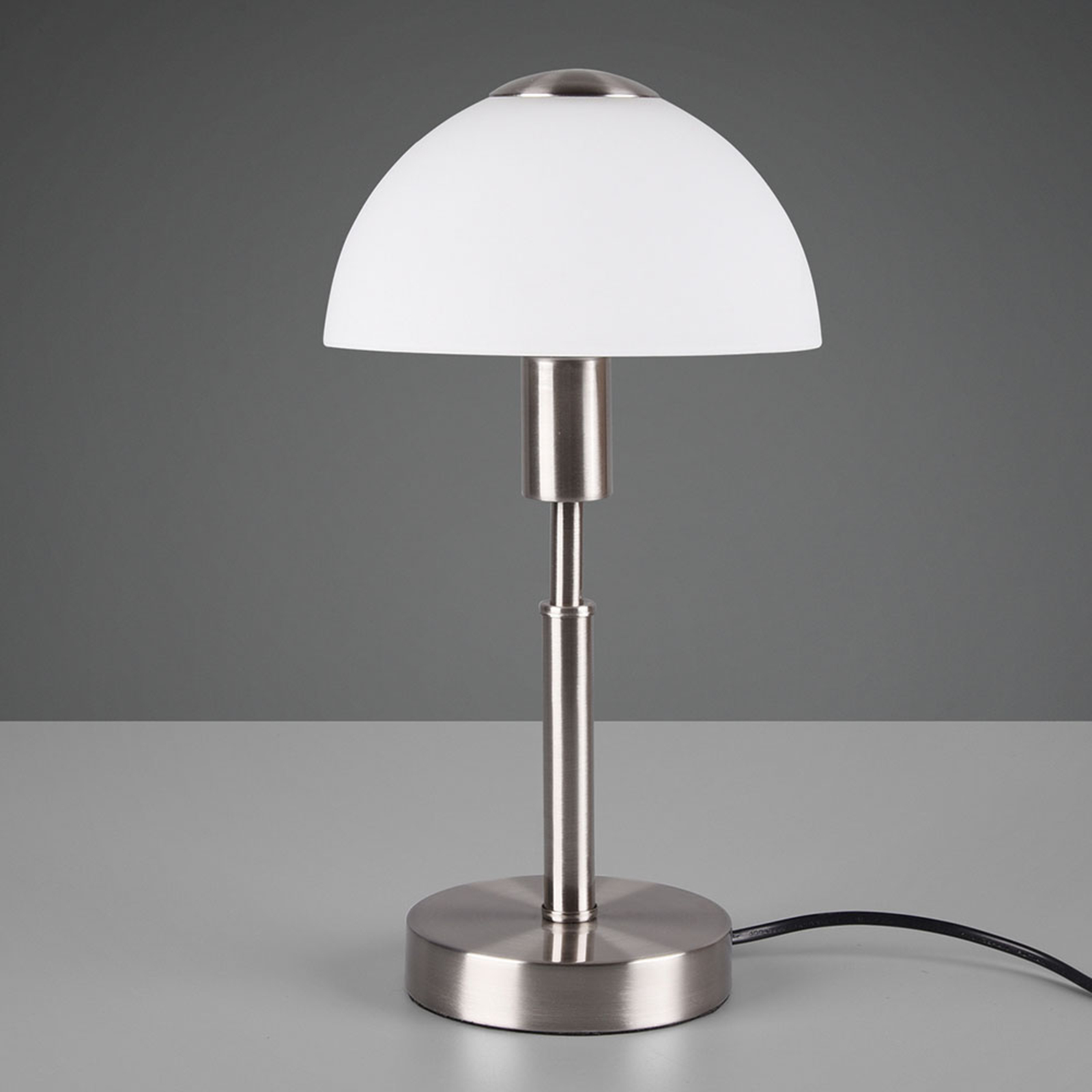 Don table lamp with glass shade, dimmable