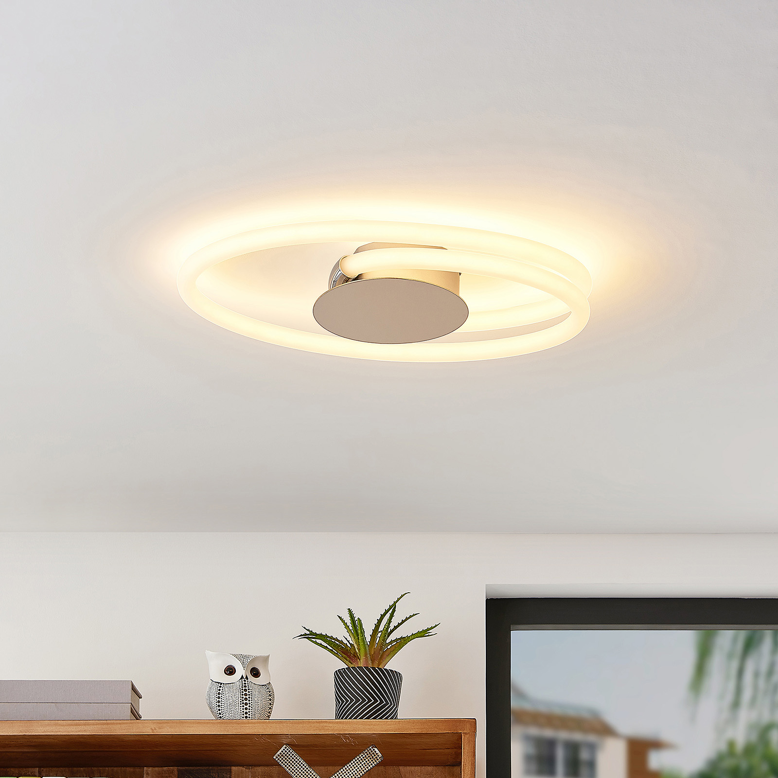 Lucande Ovala LED-taklampe, 53 cm