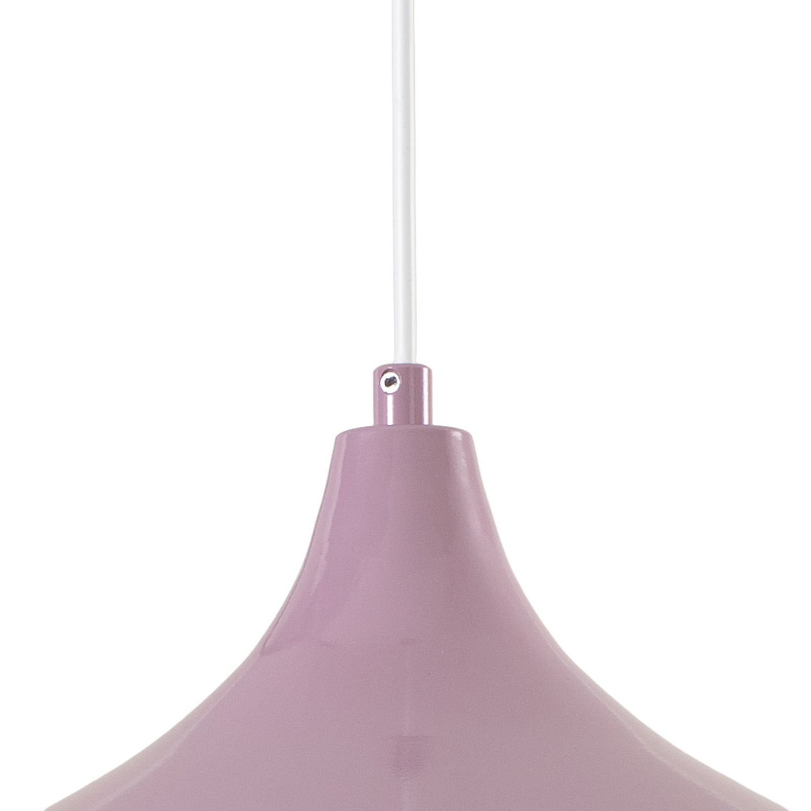 Hängeleuchte Claus, lila/weiß, Ø 35 cm, Metall