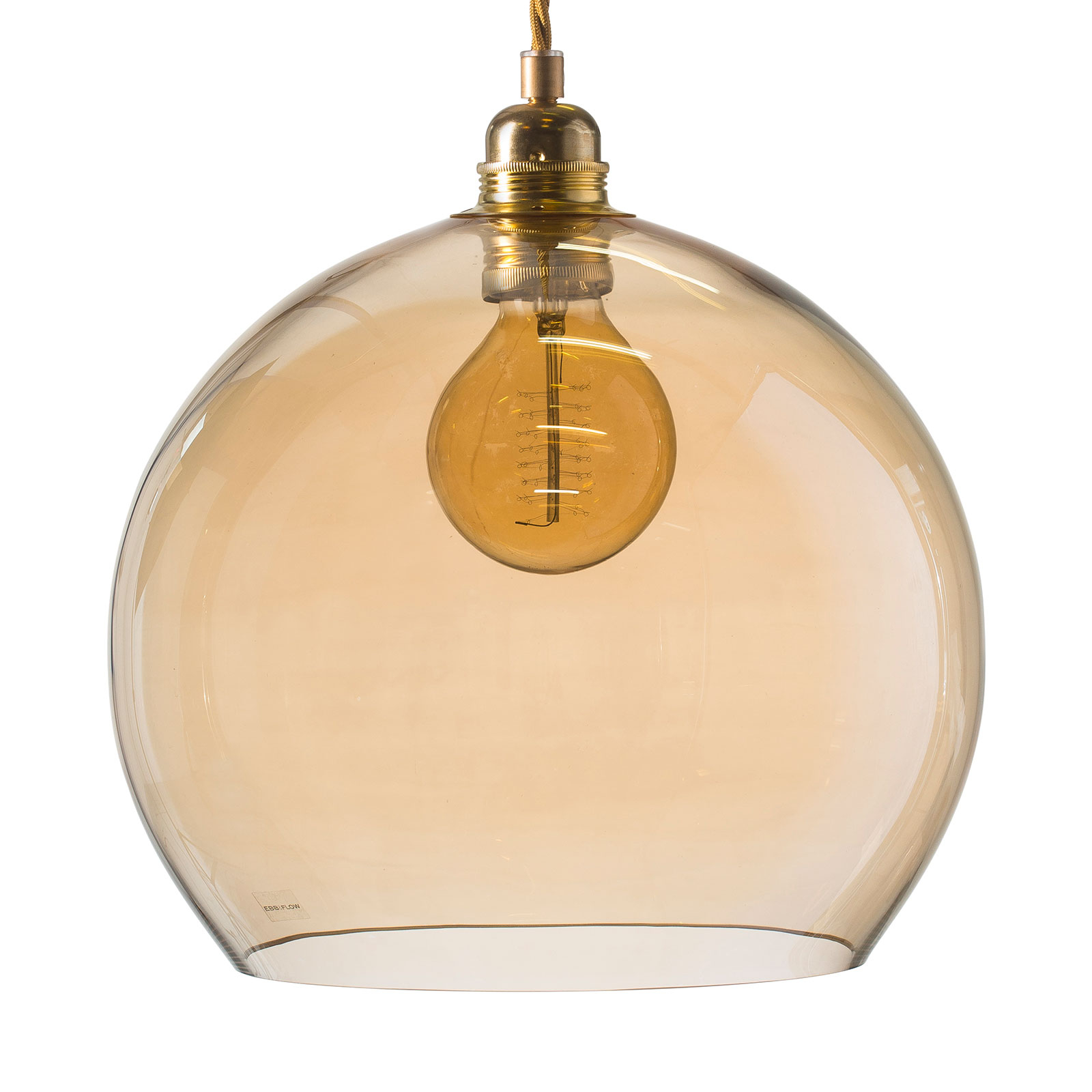 EBB & FLOW Rowan hanglamp goud/goud-rook Ø 28cm