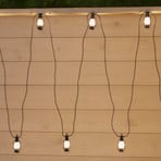 LED-ljusslinga Garlands, längd 1000 cm, svart, 10 lampor.