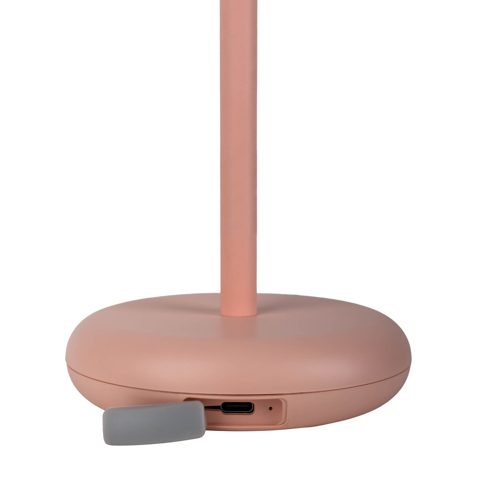 LED-terrasslampa Pasi, rosa Höjd 26 cm Metall Touch