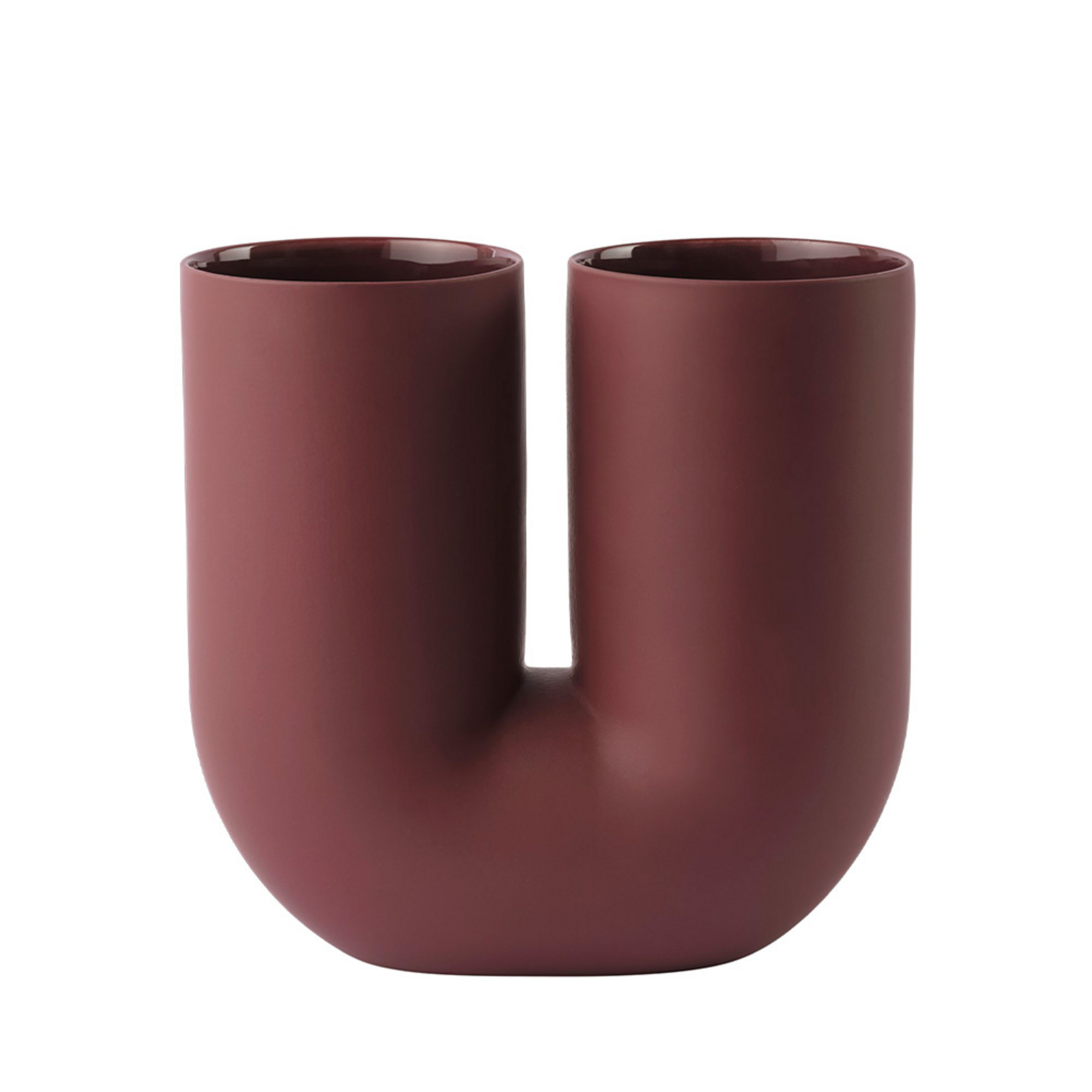 Kink Vase H26,3 Deep Red - Muuto