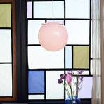 Candeeiro suspenso FRANDSEN Koi, vidro, rosa/latão, Ø 32 cm