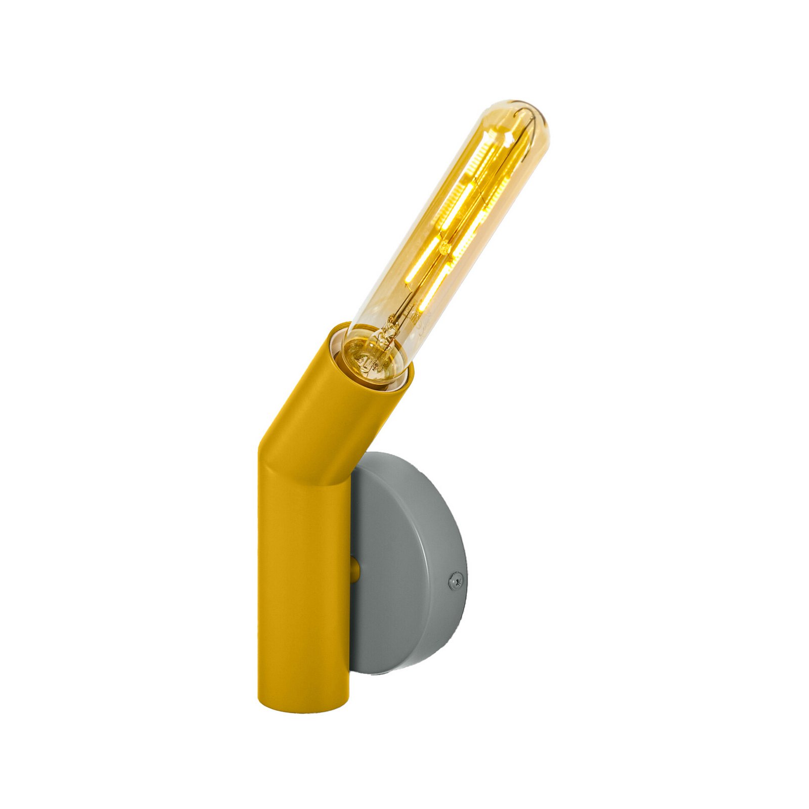 OSRAM Wandleuchte Decor Straw, 1-fl., grau/gelb, Stahl, E27