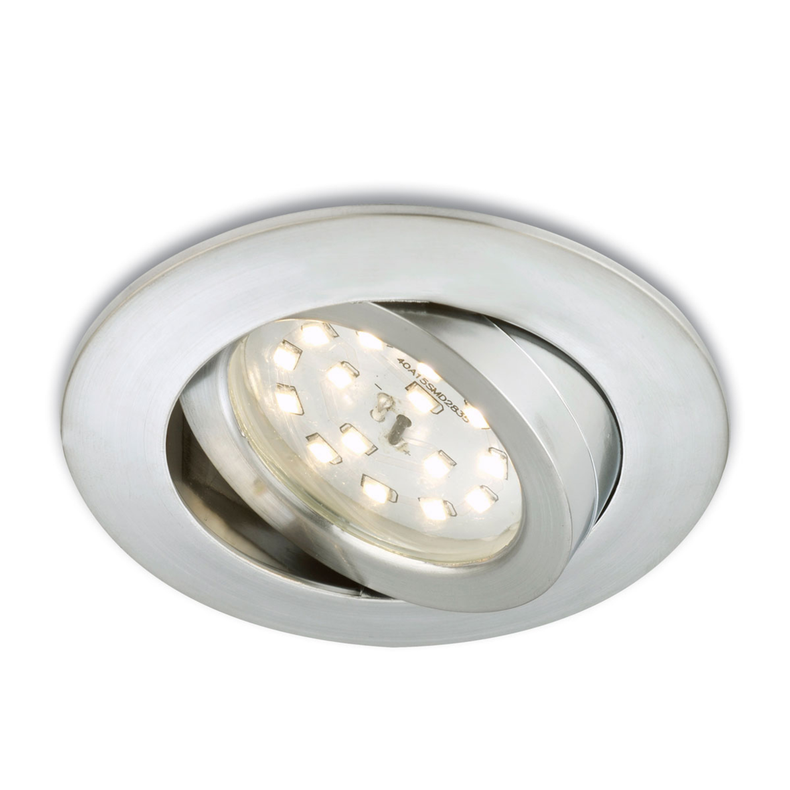 Brilonger Pivotable LED recessed light Erik, aluminium, for Living / Dining Room, plastic, 5 W, energy efficiency: A+
