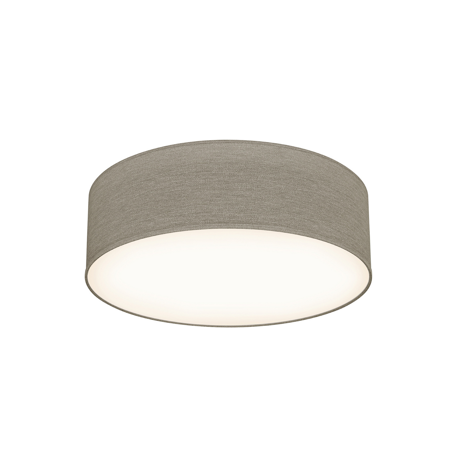 Plafondlamp Litora, taupe, Ø 30 cm, textiel, E27 Plafondlamp Litora, taupe, Ø 30 cm, textiel, E27