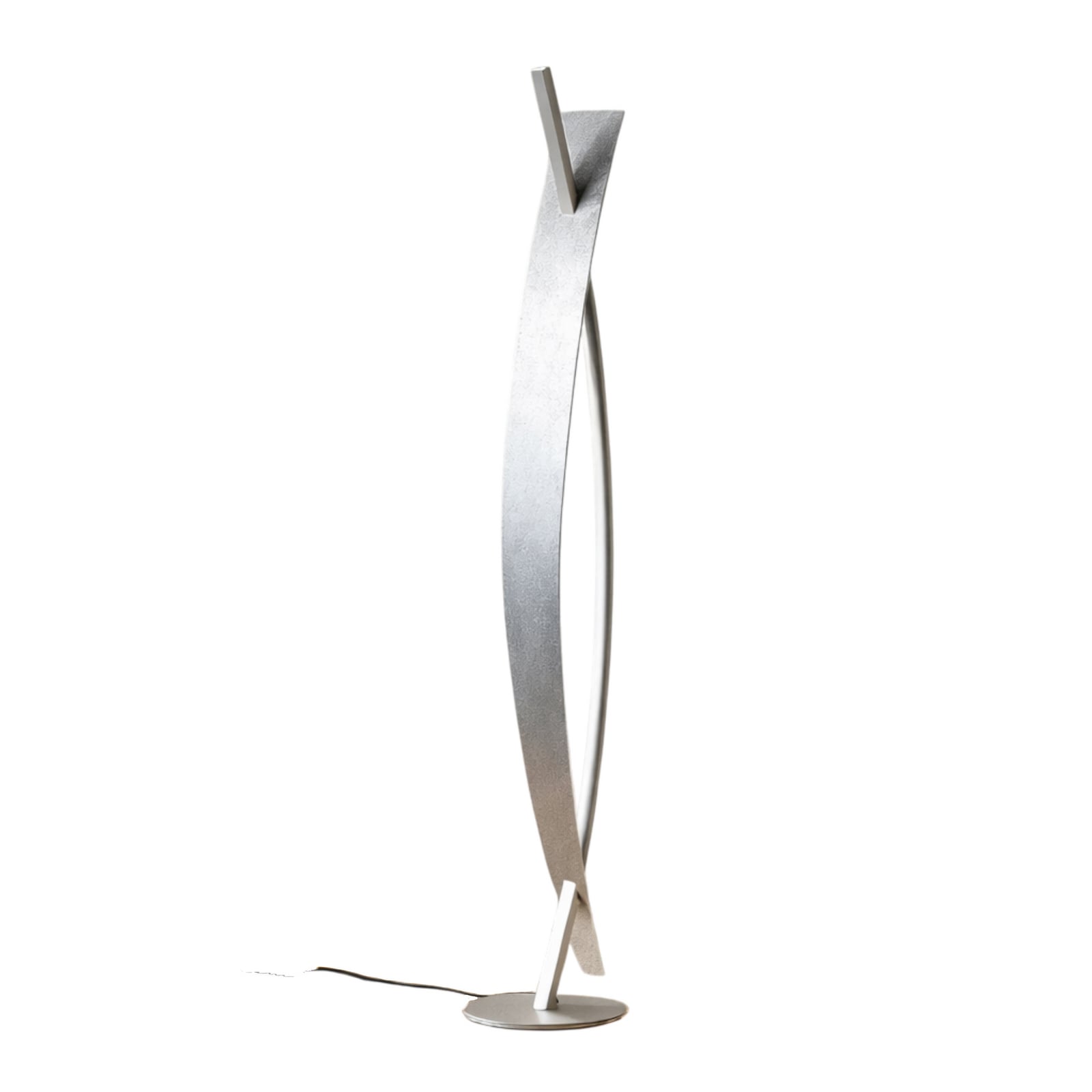 Piantana LED Lucande Marija, argento, dimmerabile, 140 cm