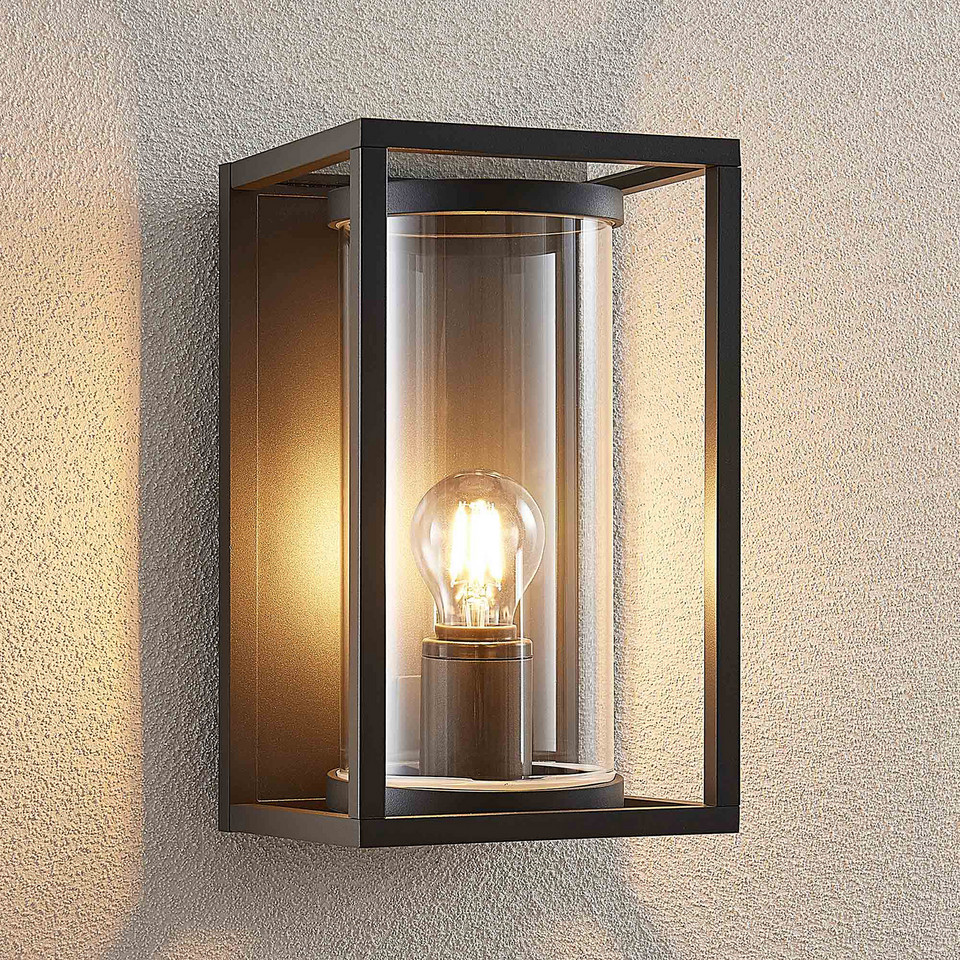 Lucande Brienne Utomhus Vägglampa IP54, grå från Lucande