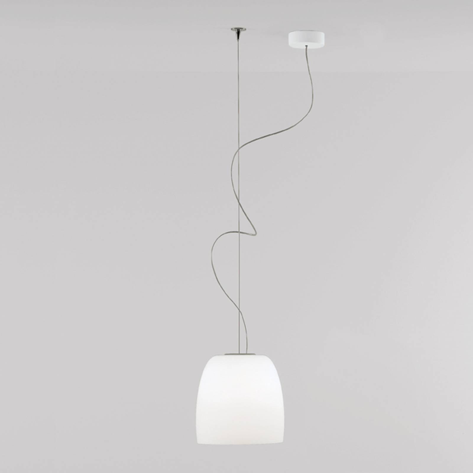 Prandina Notte S5 lampa wisząca, biała opalowa